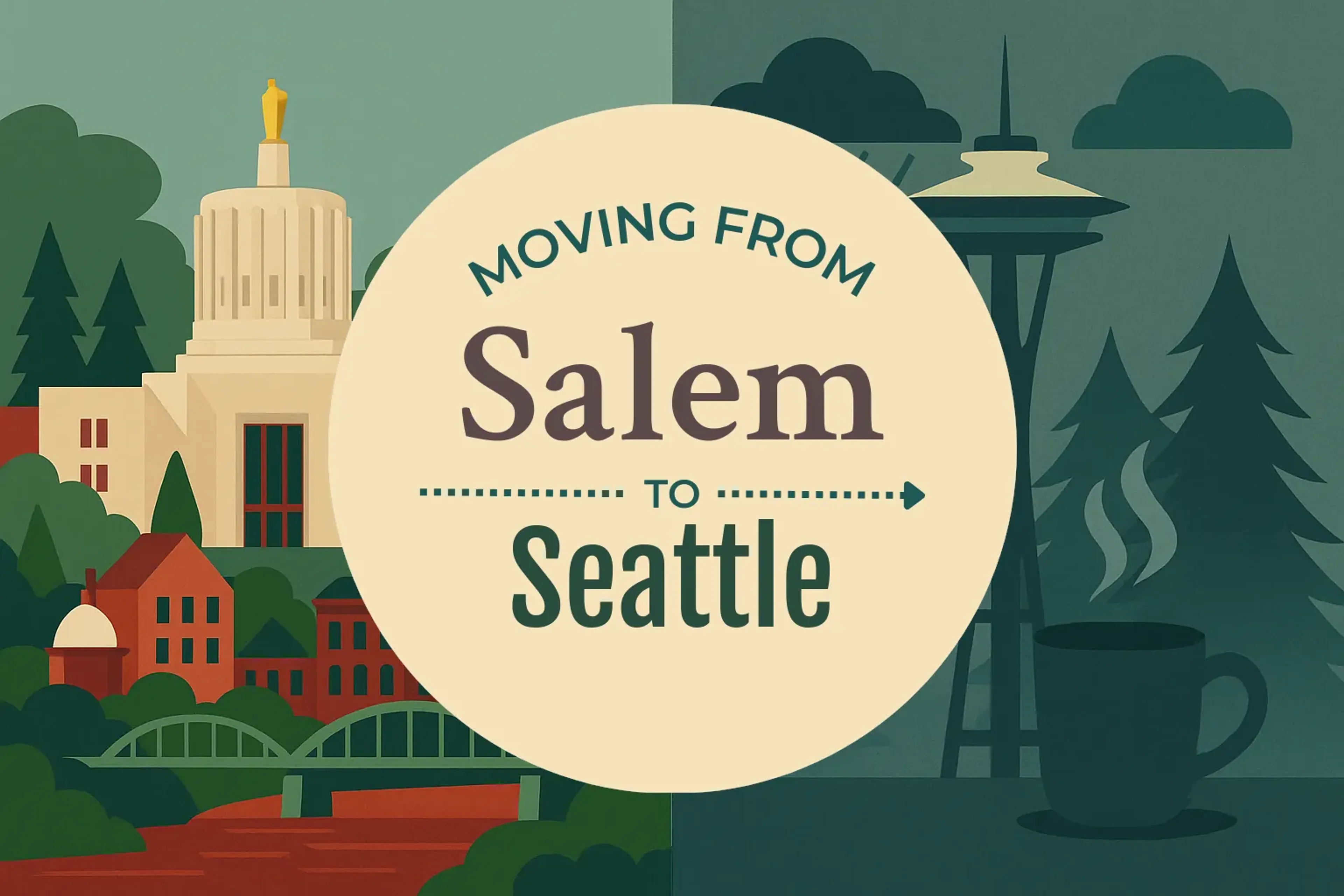 Side-by-side comparison of Salem to Seattle moving companies
