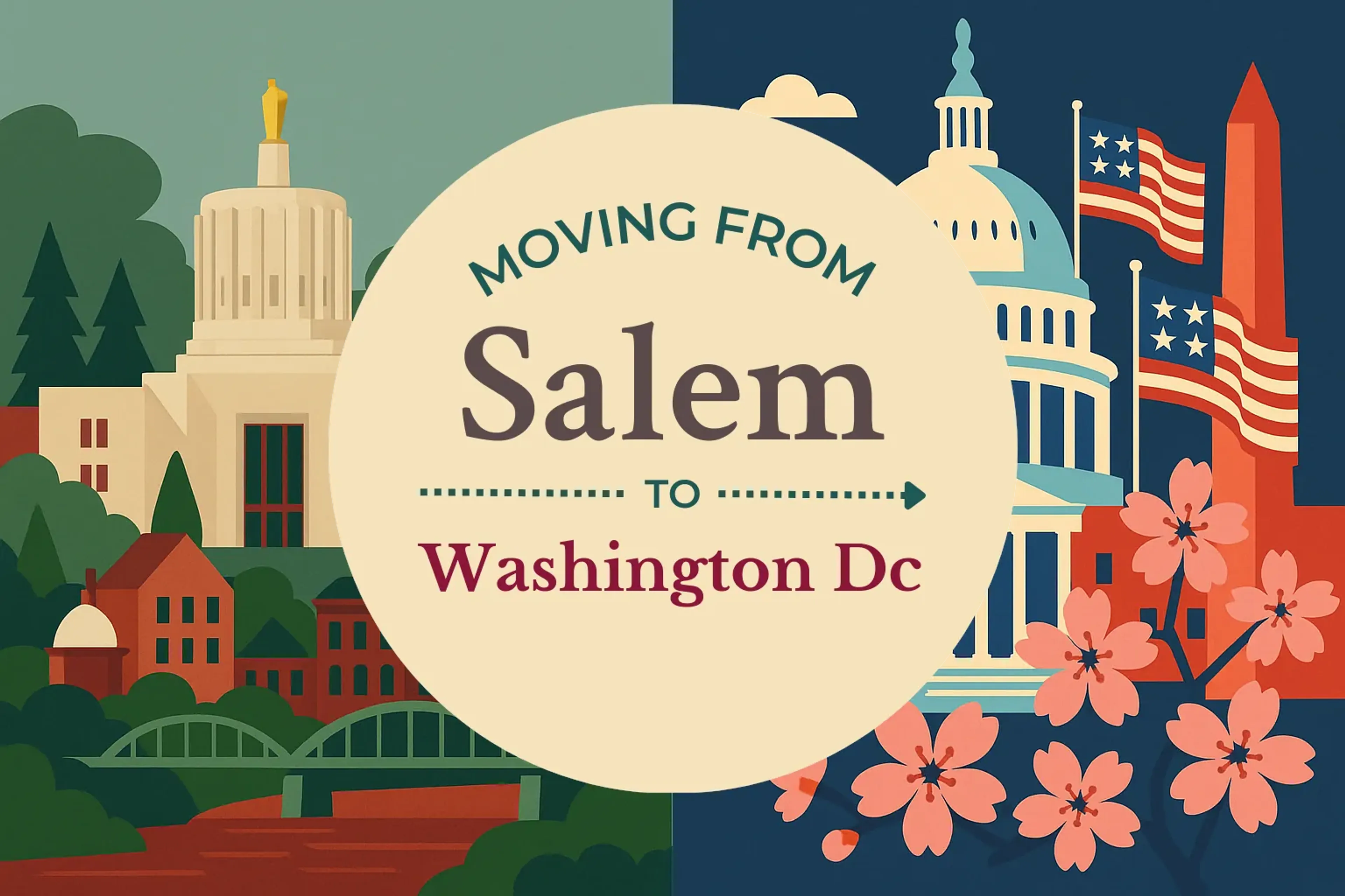 Side-by-side comparison of Salem to Washington DC moving companies