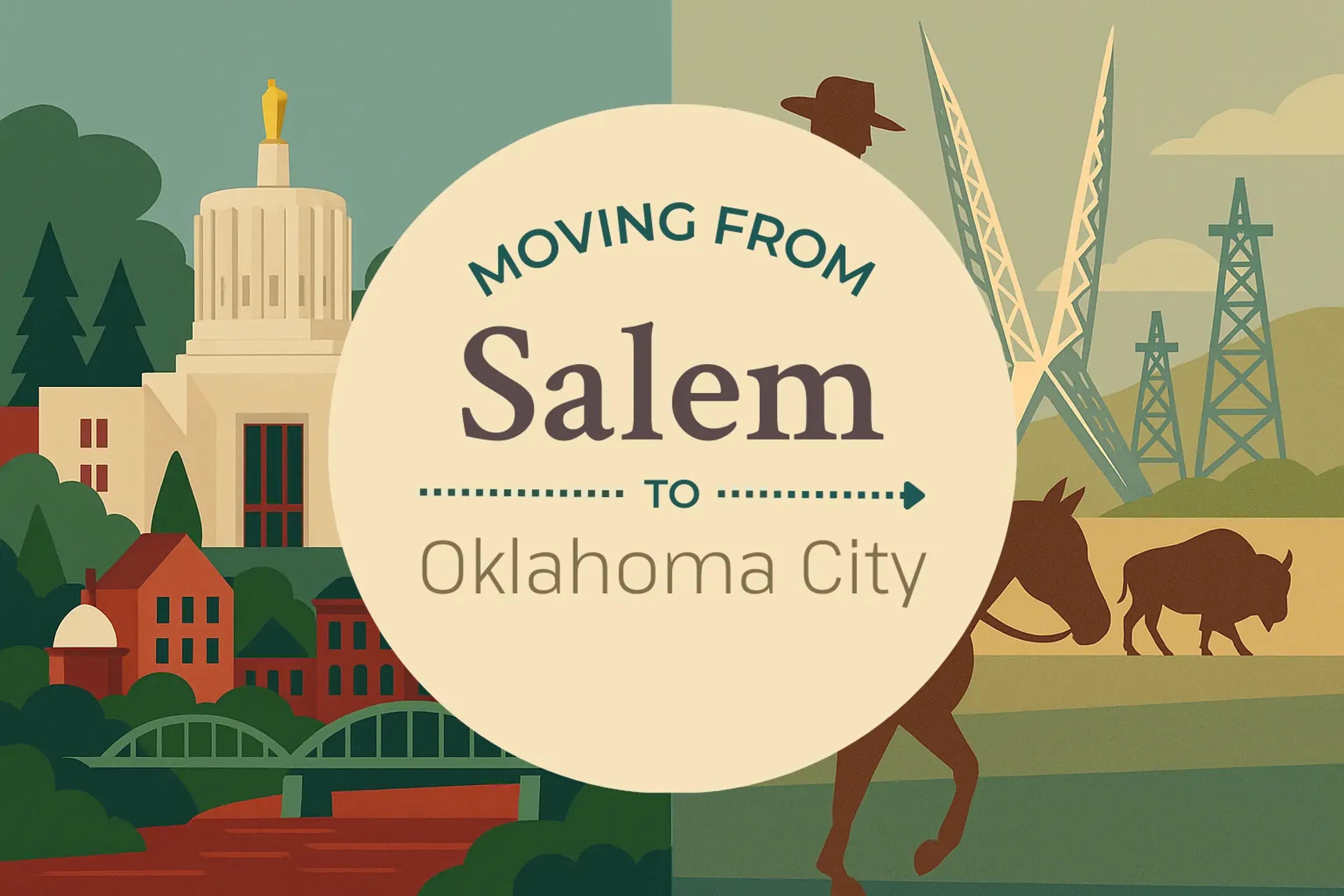 Side-by-side comparison of Salem to Oklahoma City moving companies