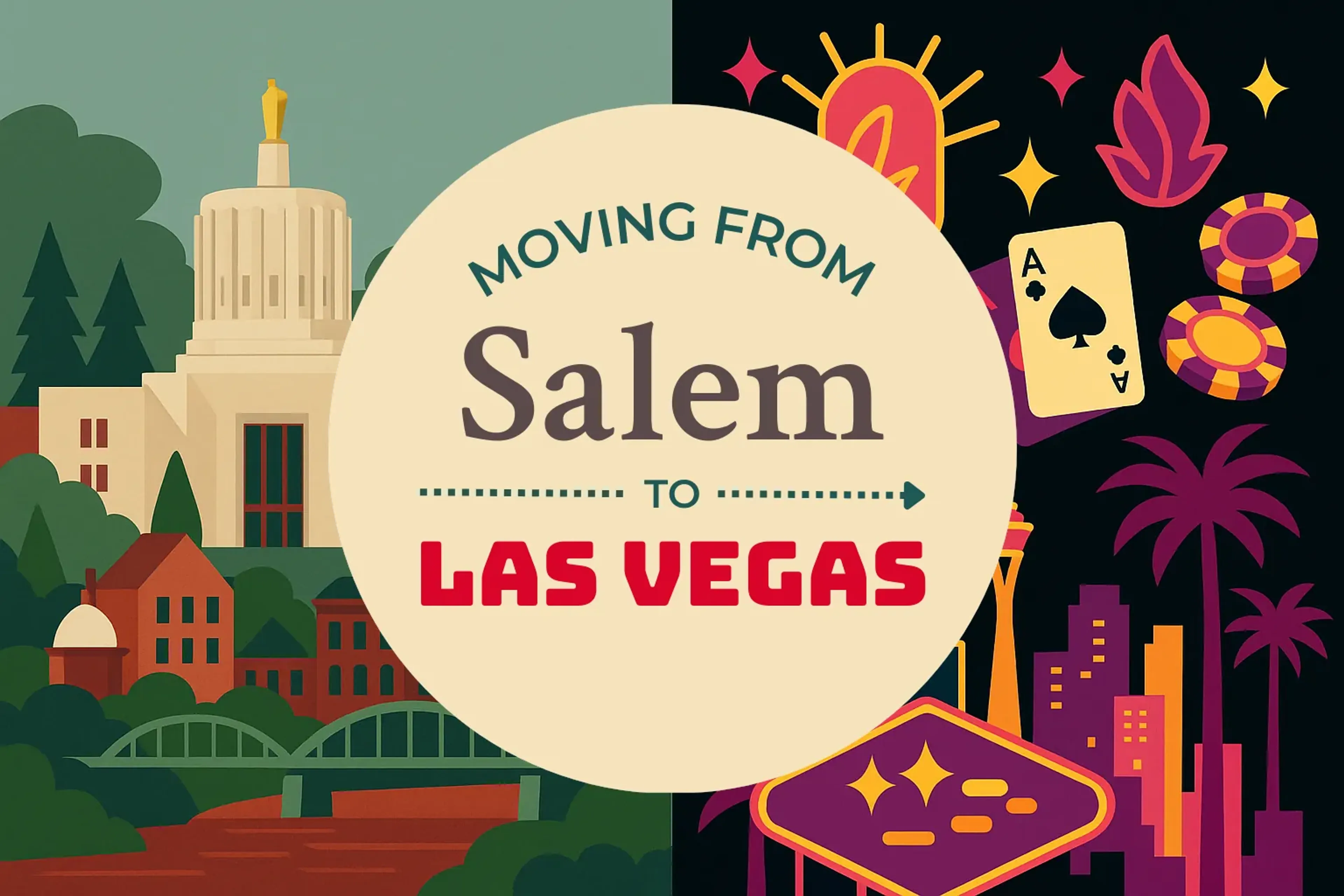 Side-by-side comparison of Salem to Las Vegas moving companies