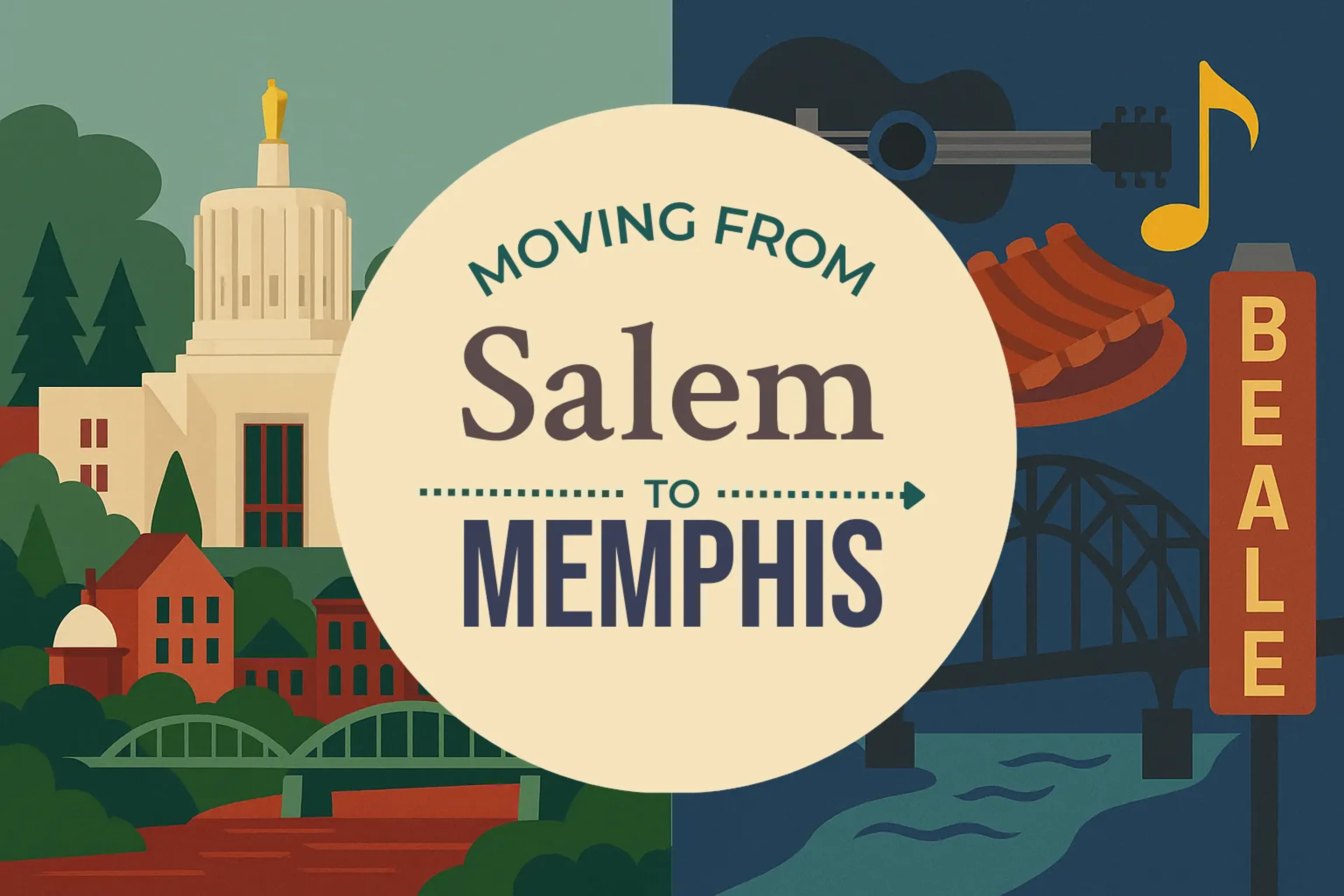Side-by-side comparison of Salem to Memphis moving companies