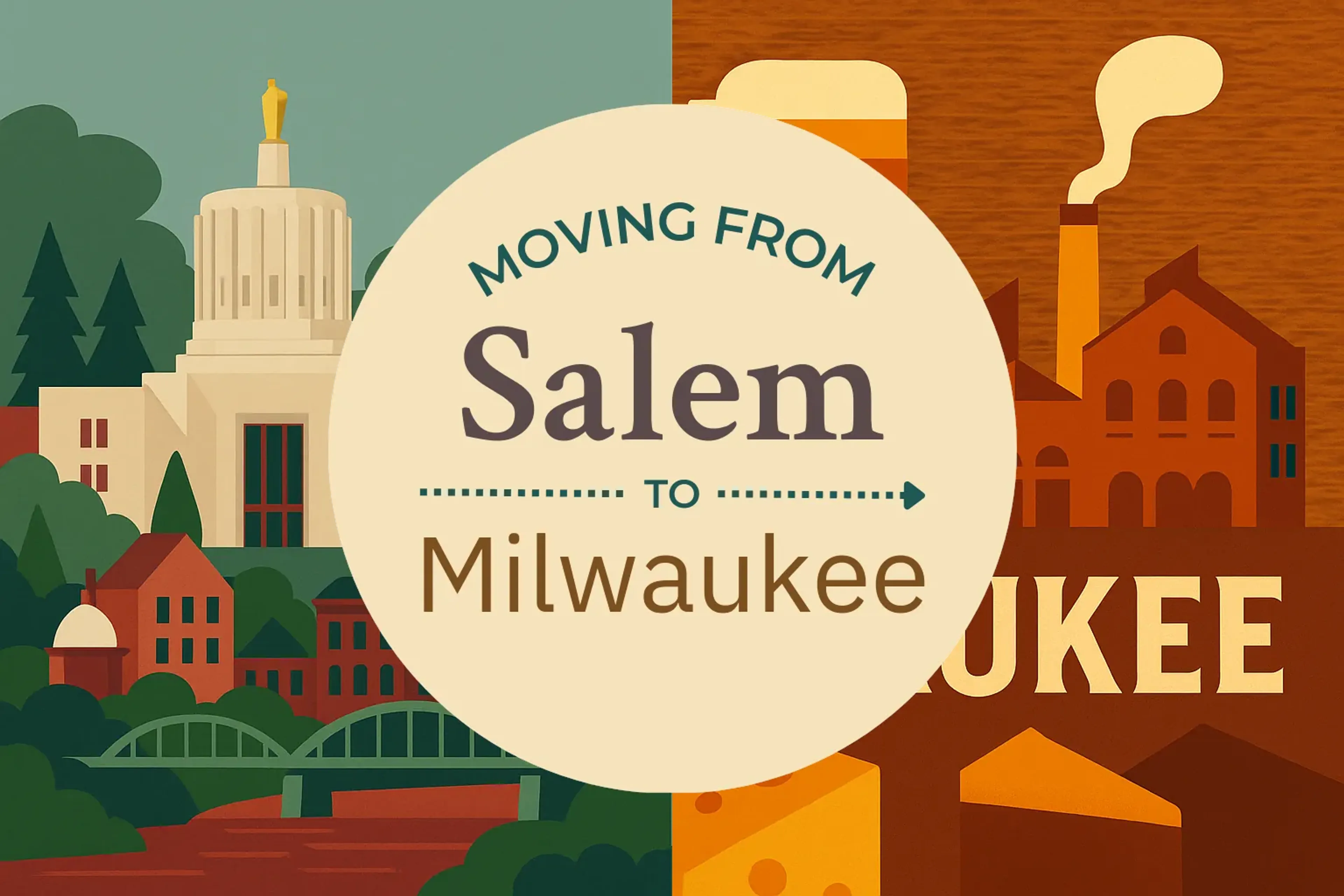 Side-by-side comparison of Salem to Milwaukee moving companies