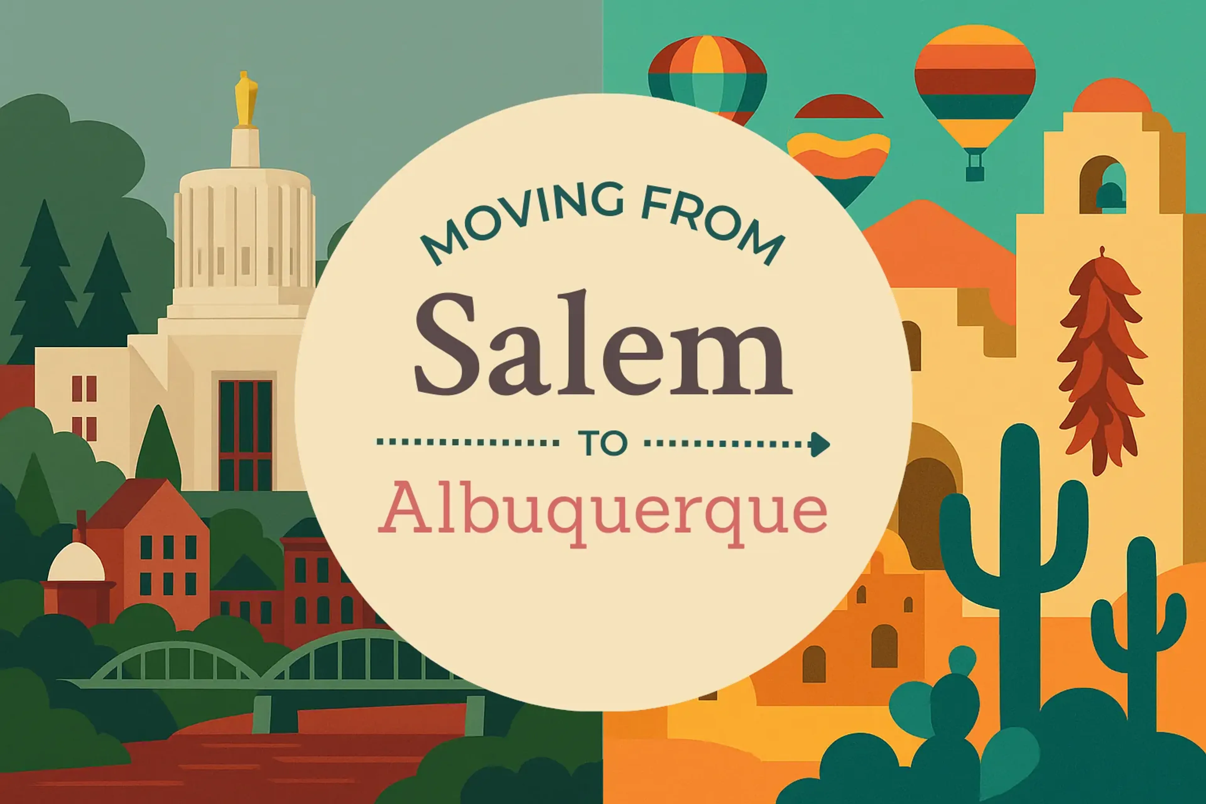 Side-by-side comparison of Salem to Albuquerque moving companies
