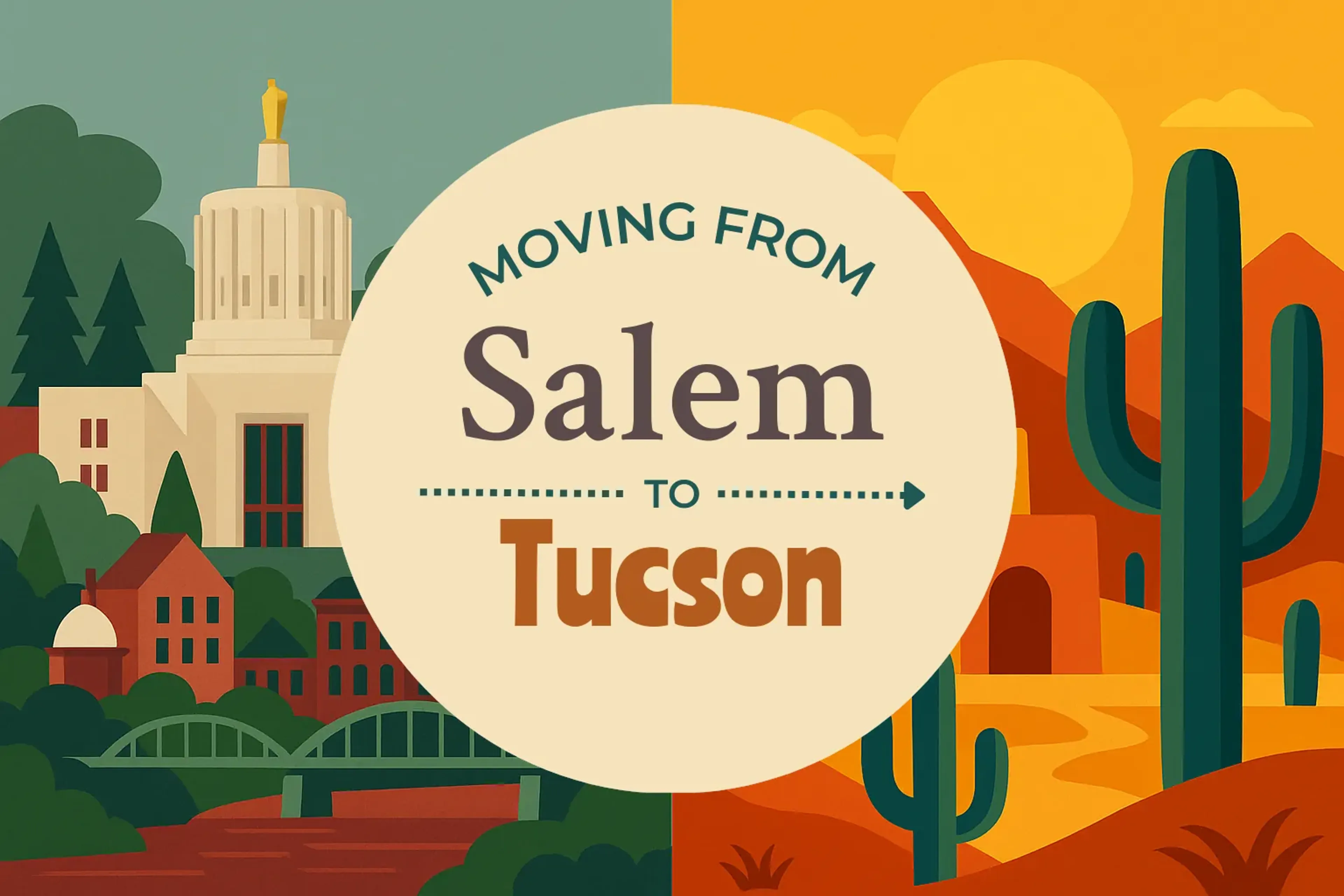 Side-by-side comparison of Salem to Tucson moving companies