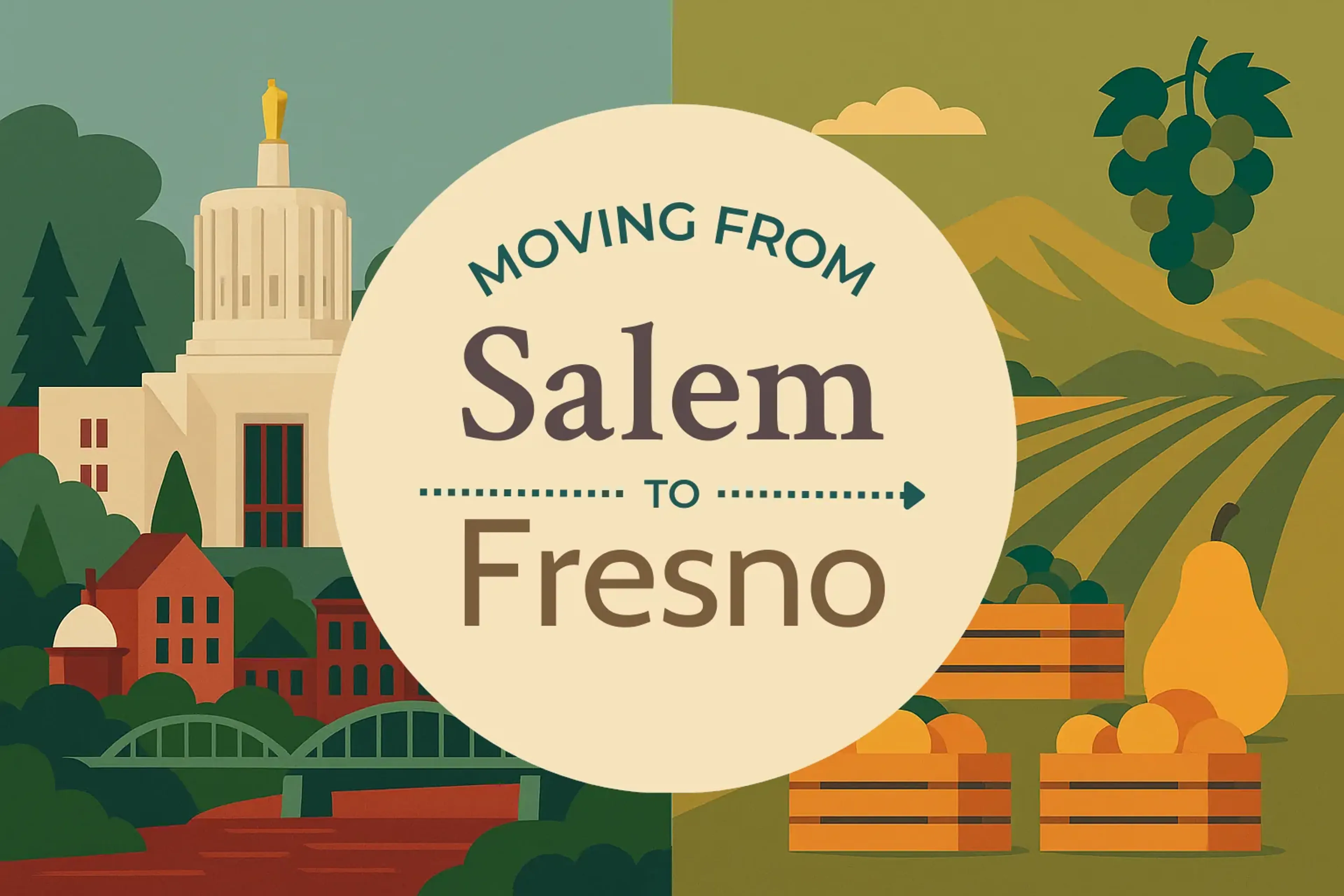 Side-by-side comparison of Salem to Fresno moving companies
