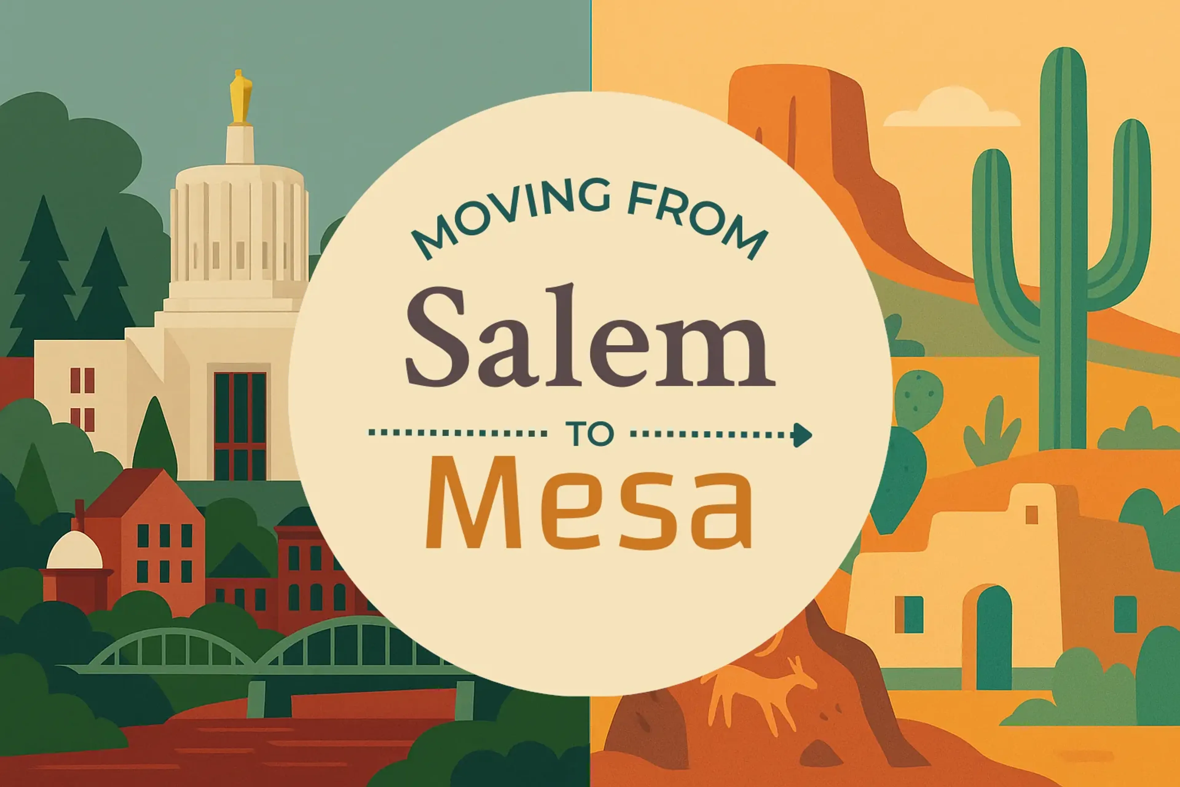 Side-by-side comparison of Salem to Mesa moving companies