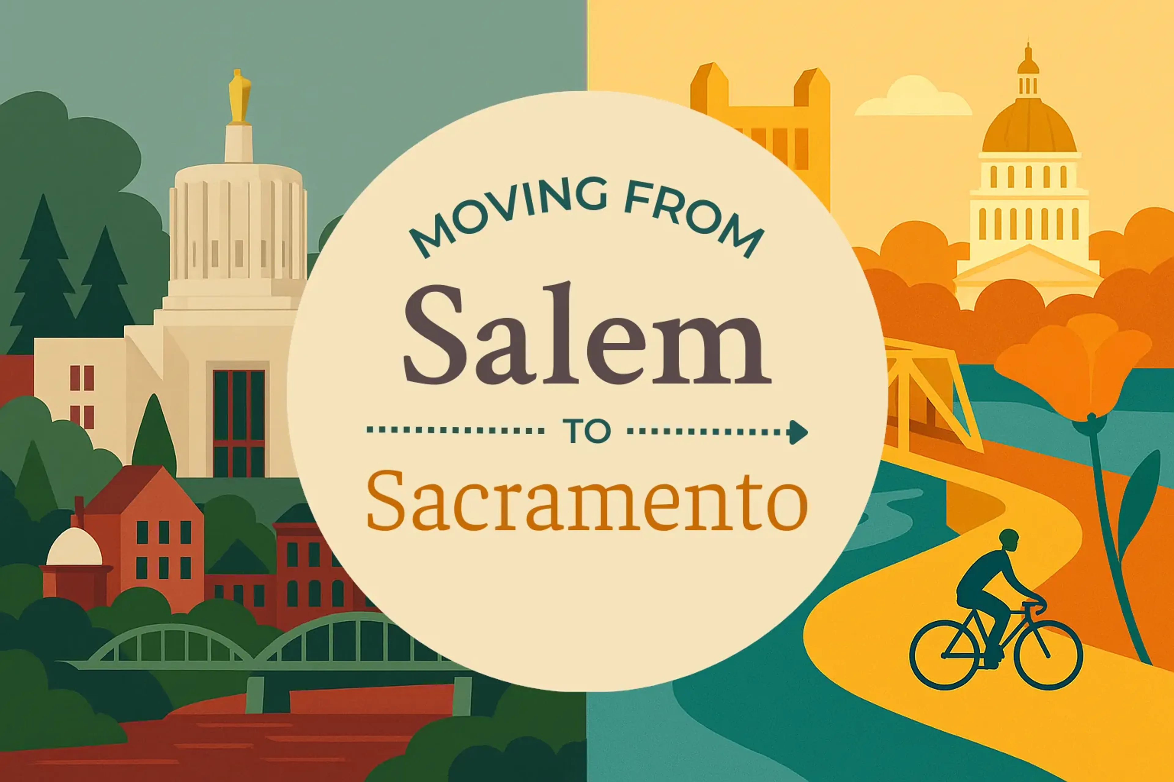 Side-by-side comparison of Salem to Sacramento moving companies