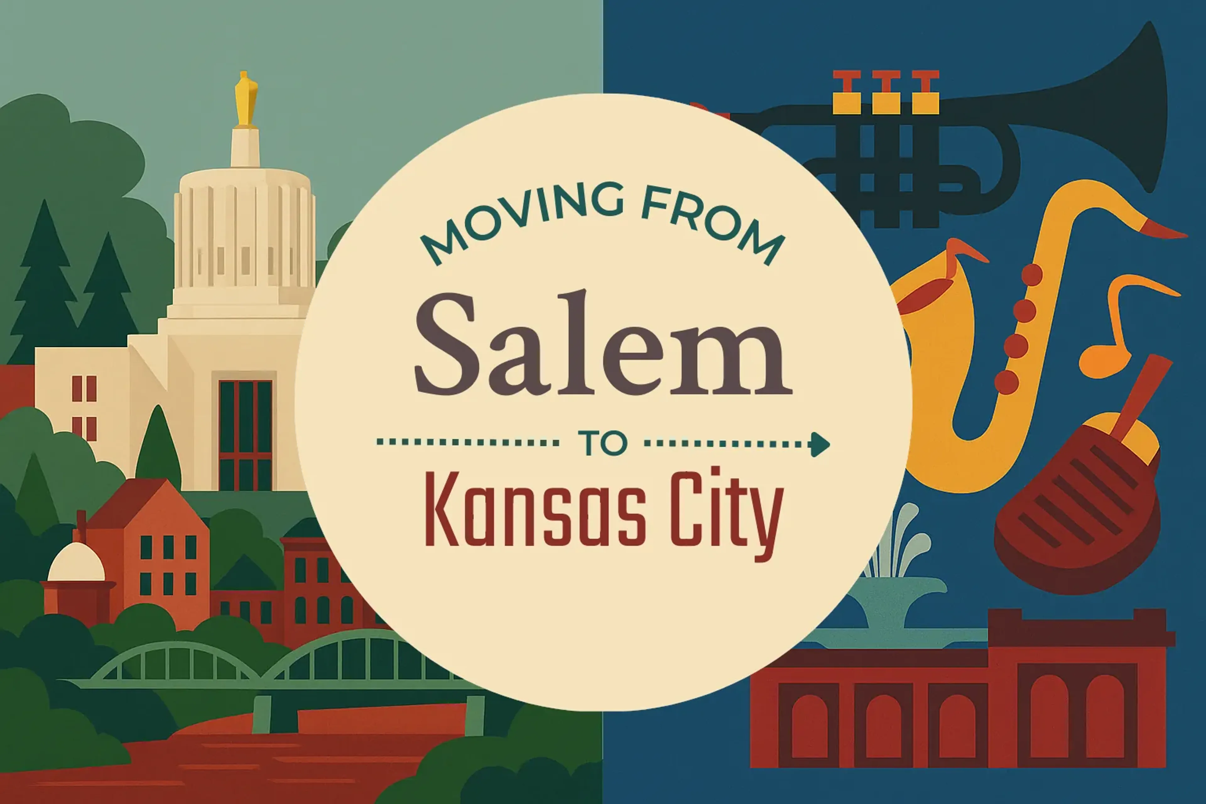 Side-by-side comparison of Salem to Kansas City moving companies
