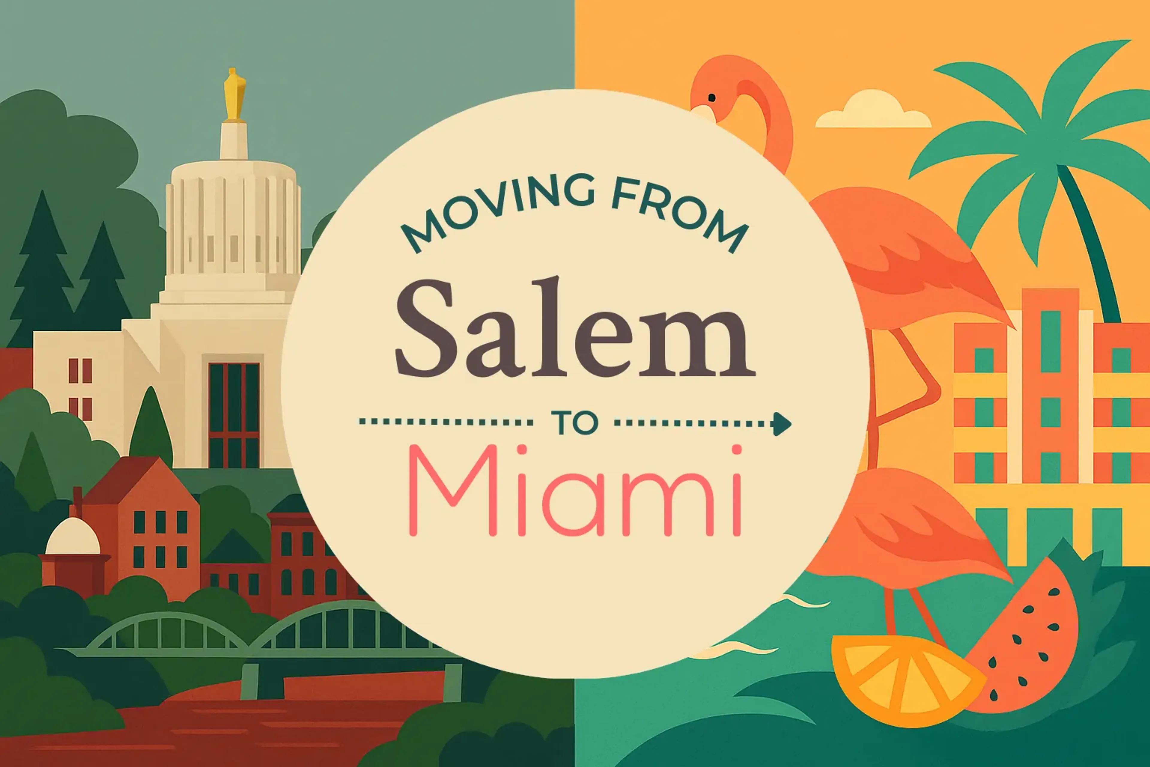 Side-by-side comparison of Salem to Miami moving companies
