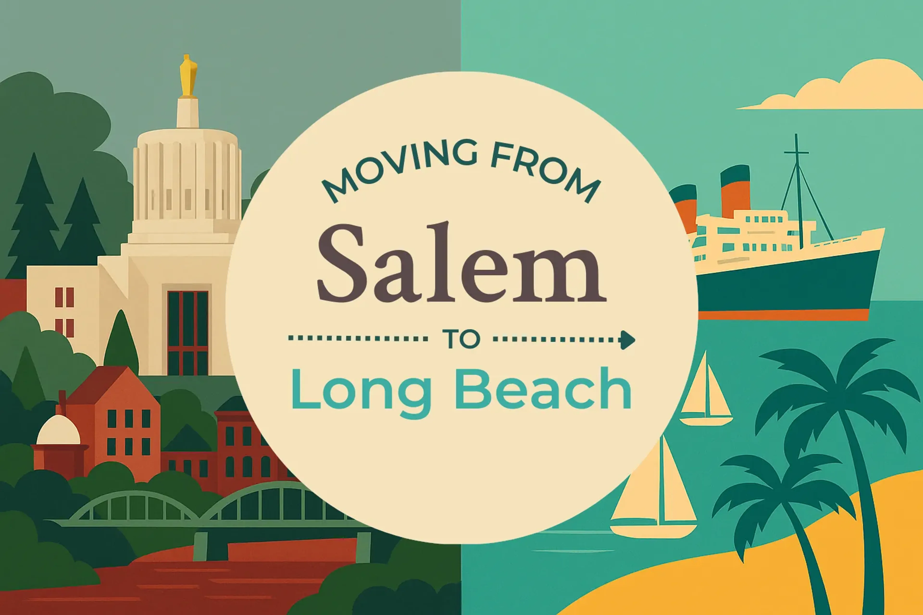 Side-by-side comparison of Salem to Long Beach moving companies