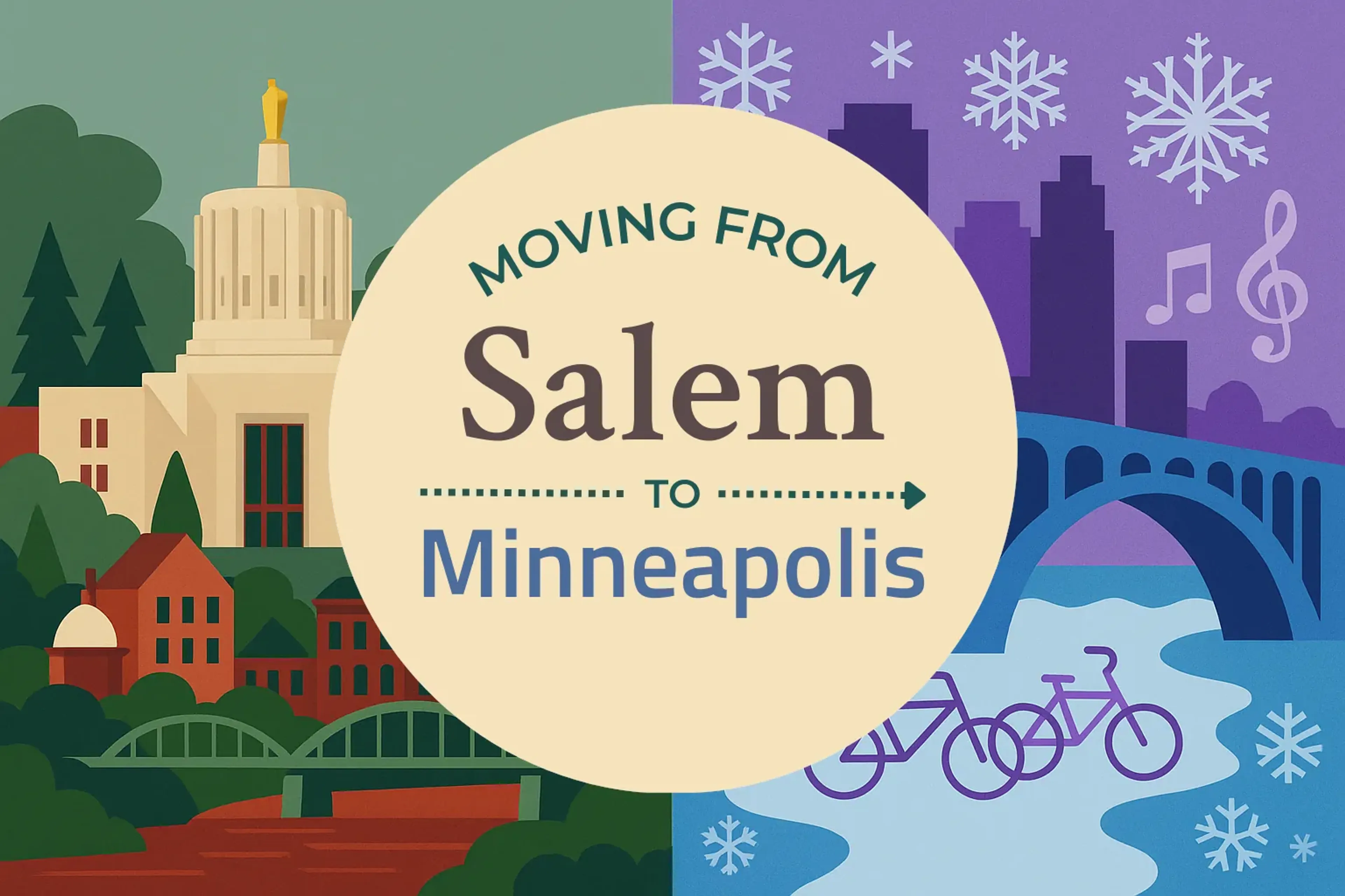 Side-by-side comparison of Salem to Minneapolis moving companies