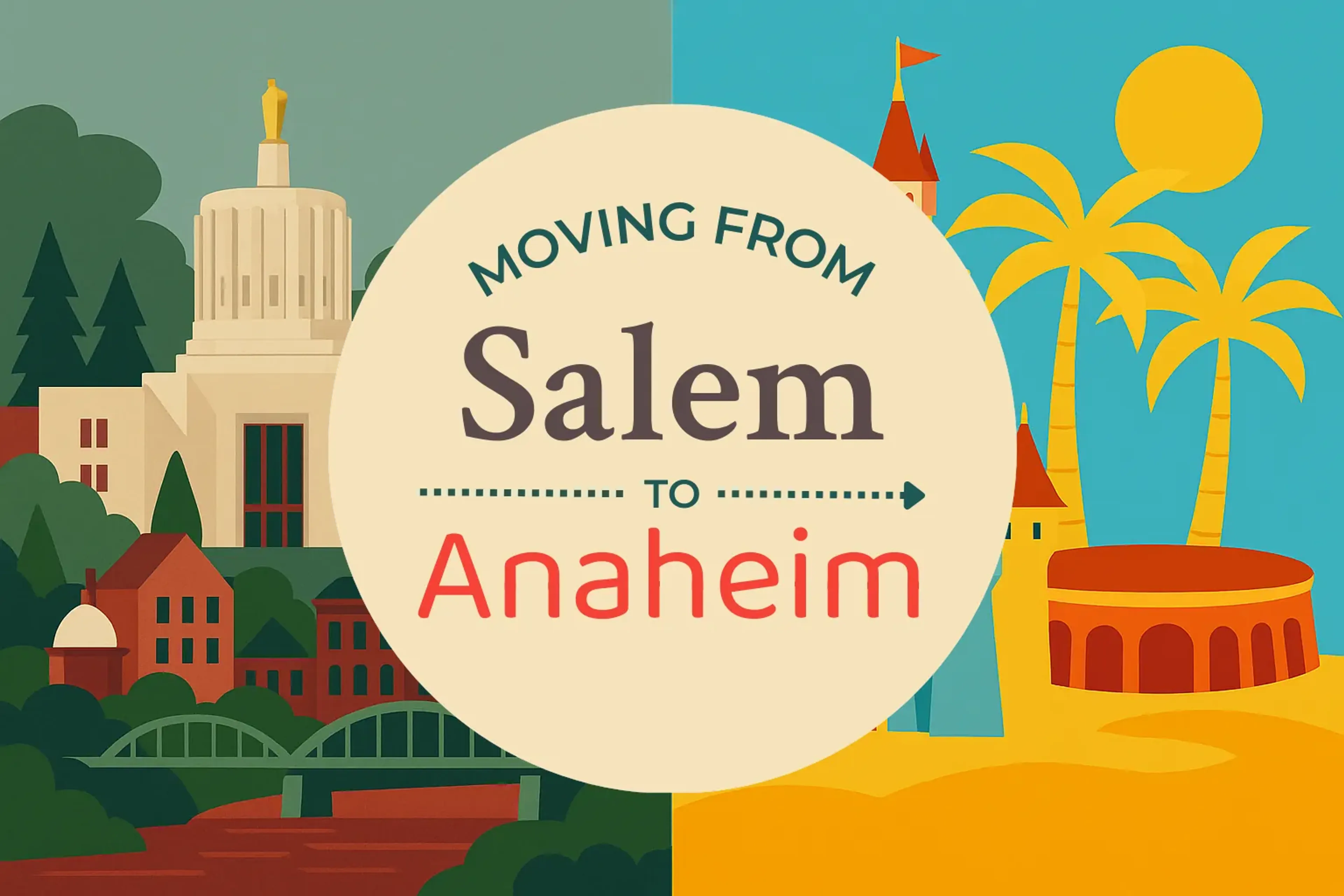 Side-by-side comparison of Salem to Anaheim moving companies