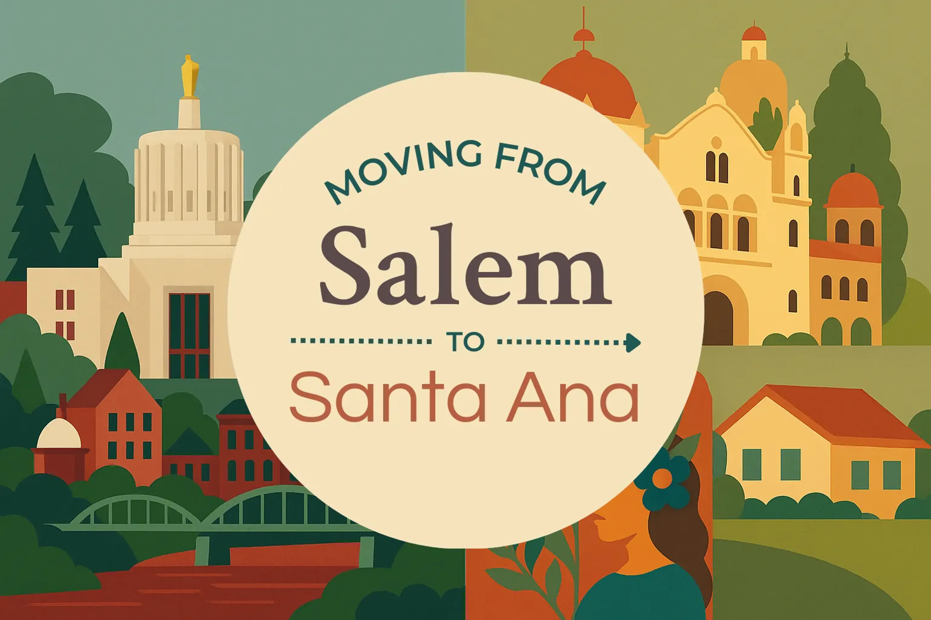 Side-by-side comparison of Salem to Santa Ana moving companies