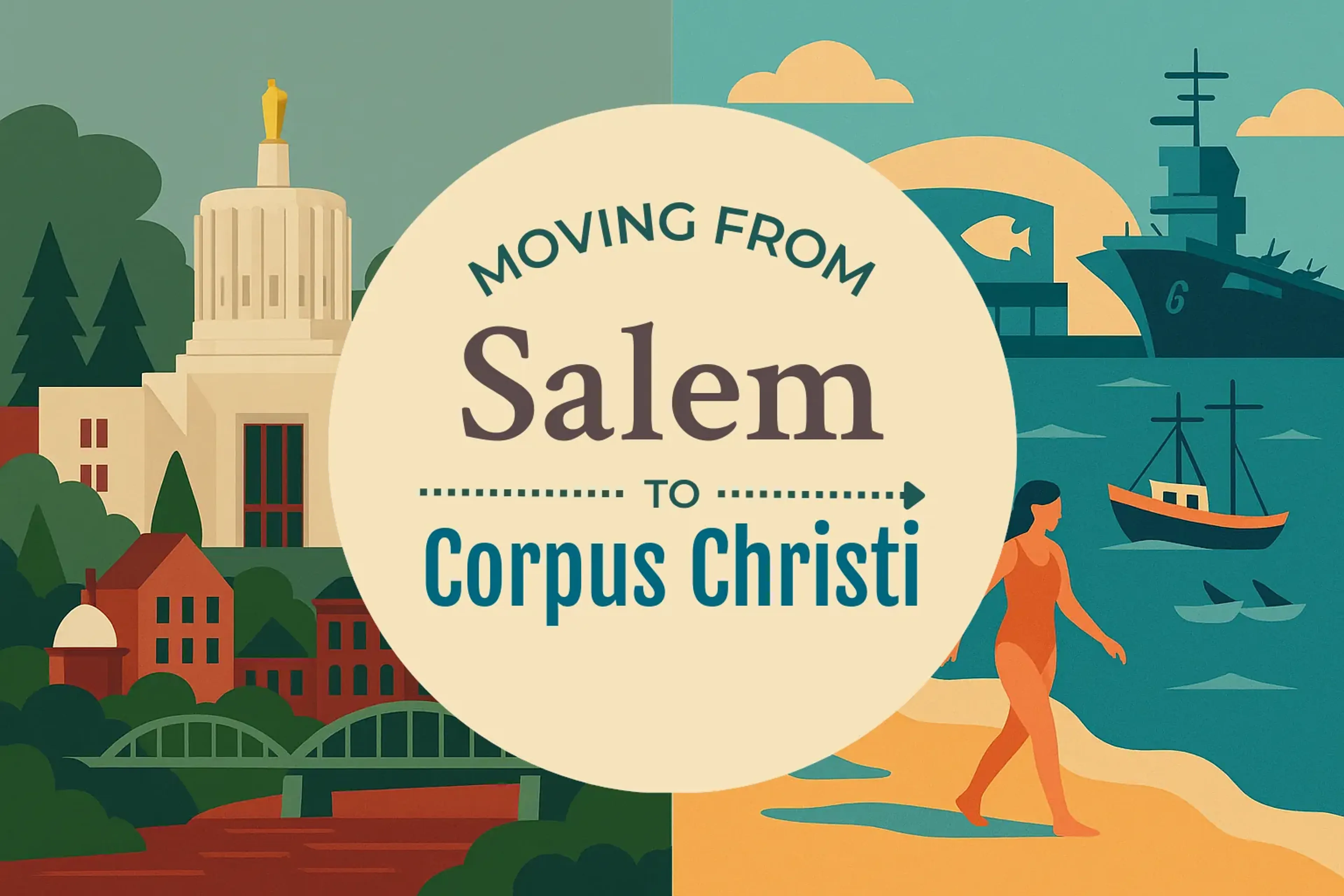 Side-by-side comparison of Salem to Corpus Christi moving companies