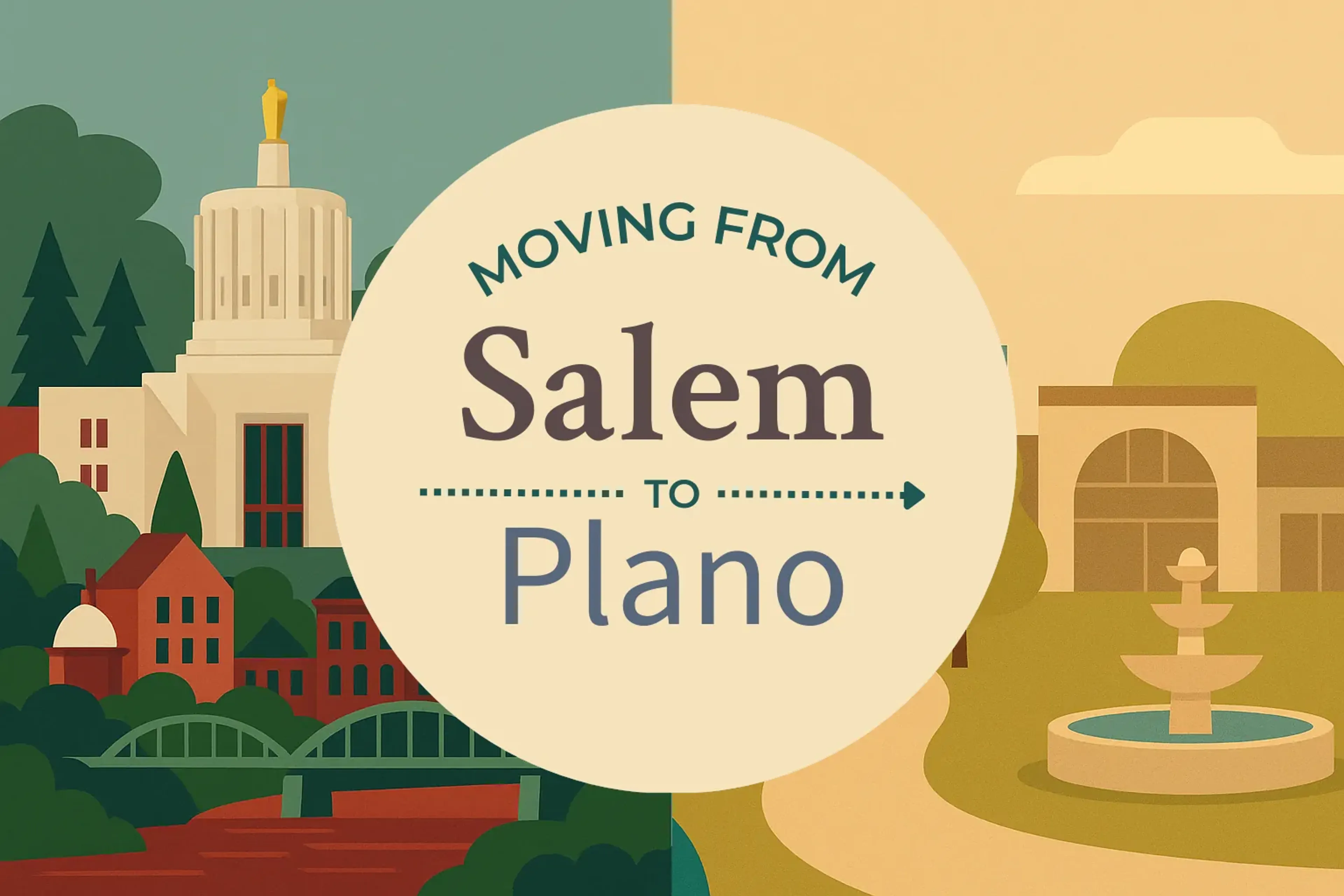 Side-by-side comparison of Salem to Plano moving companies