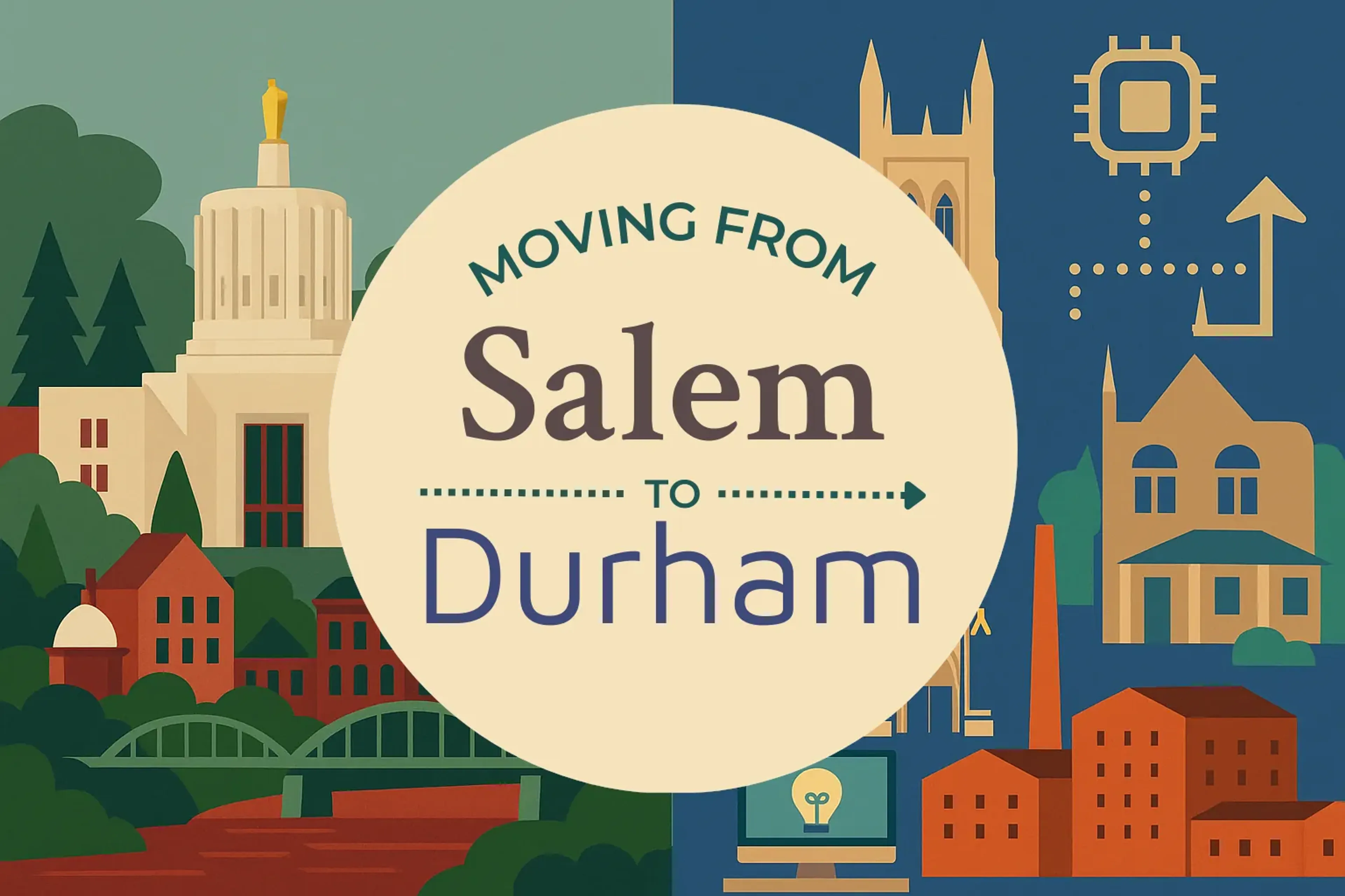 Side-by-side comparison of Salem to Durham moving companies