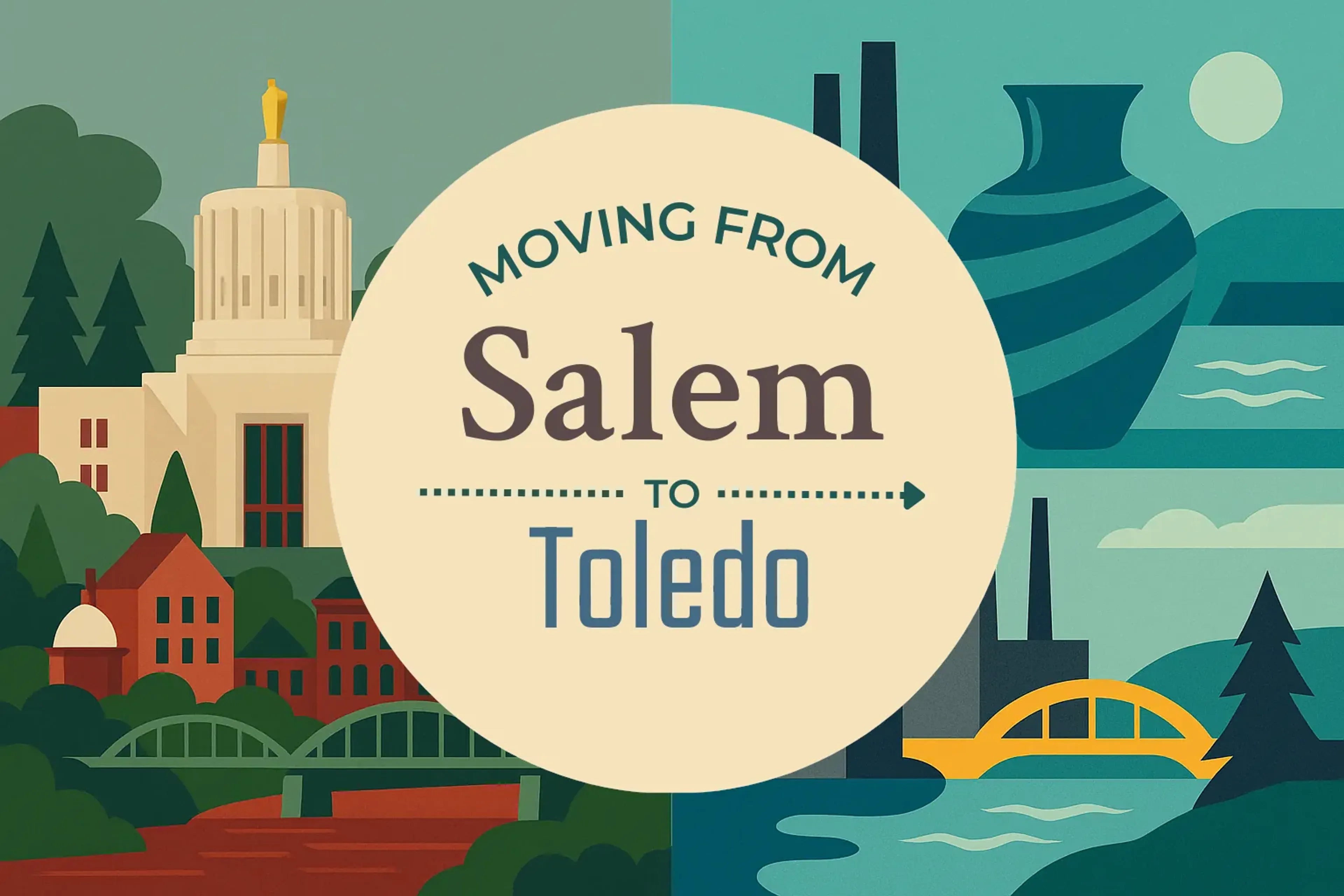 Side-by-side comparison of Salem to Toledo moving companies
