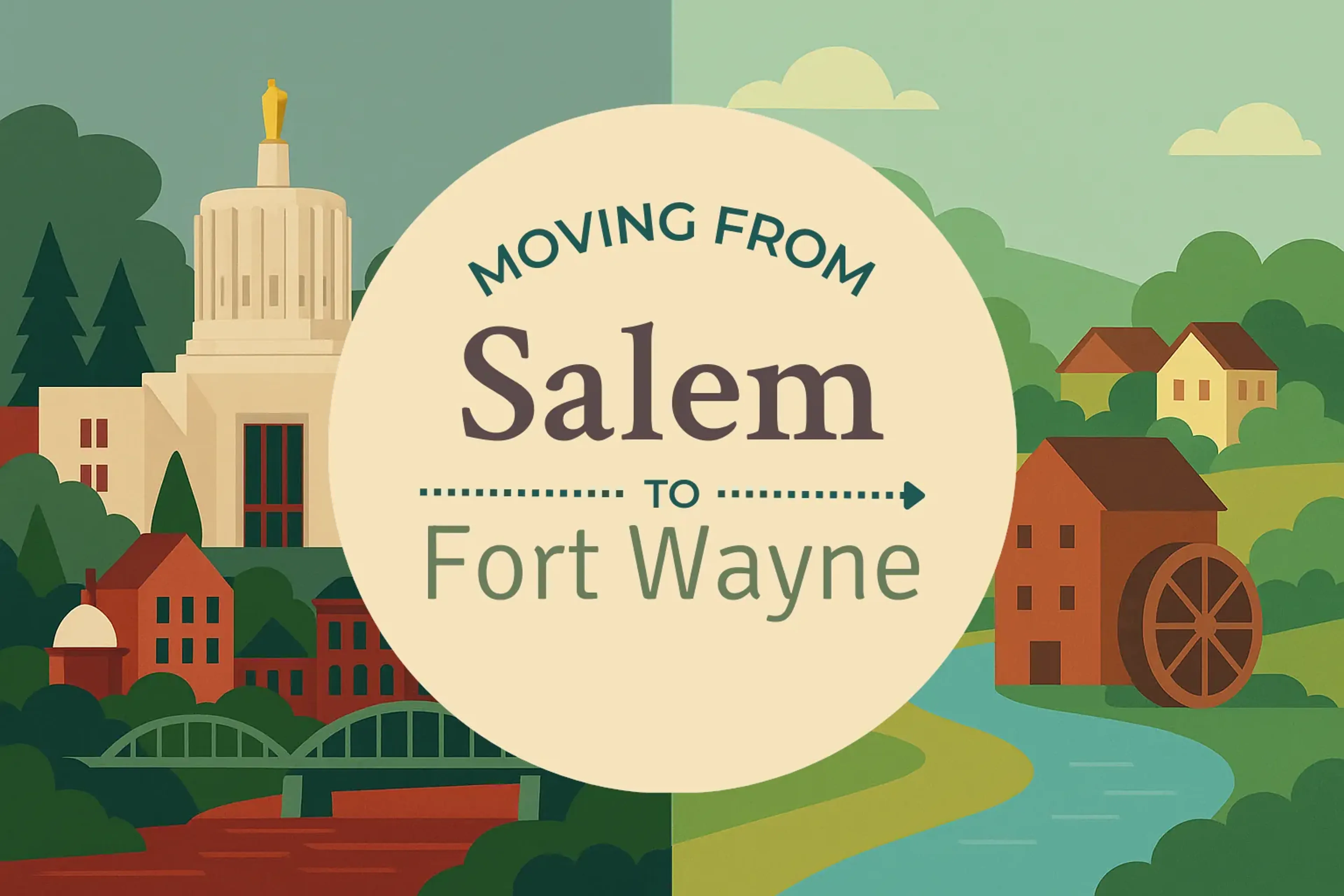Side-by-side comparison of Salem to Fort Wayne moving companies