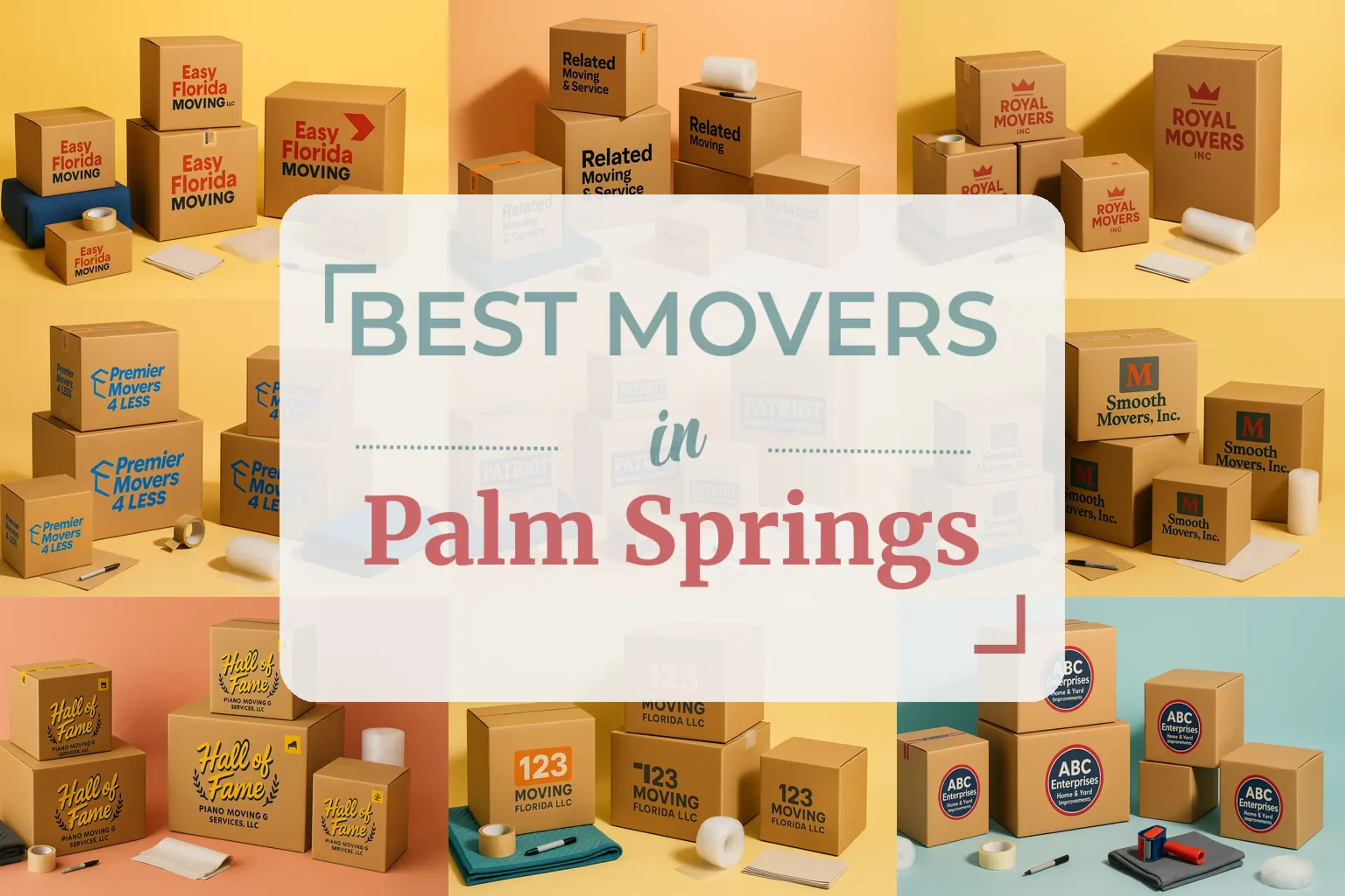 Side-by-side comparison of Palm Springs moving companies