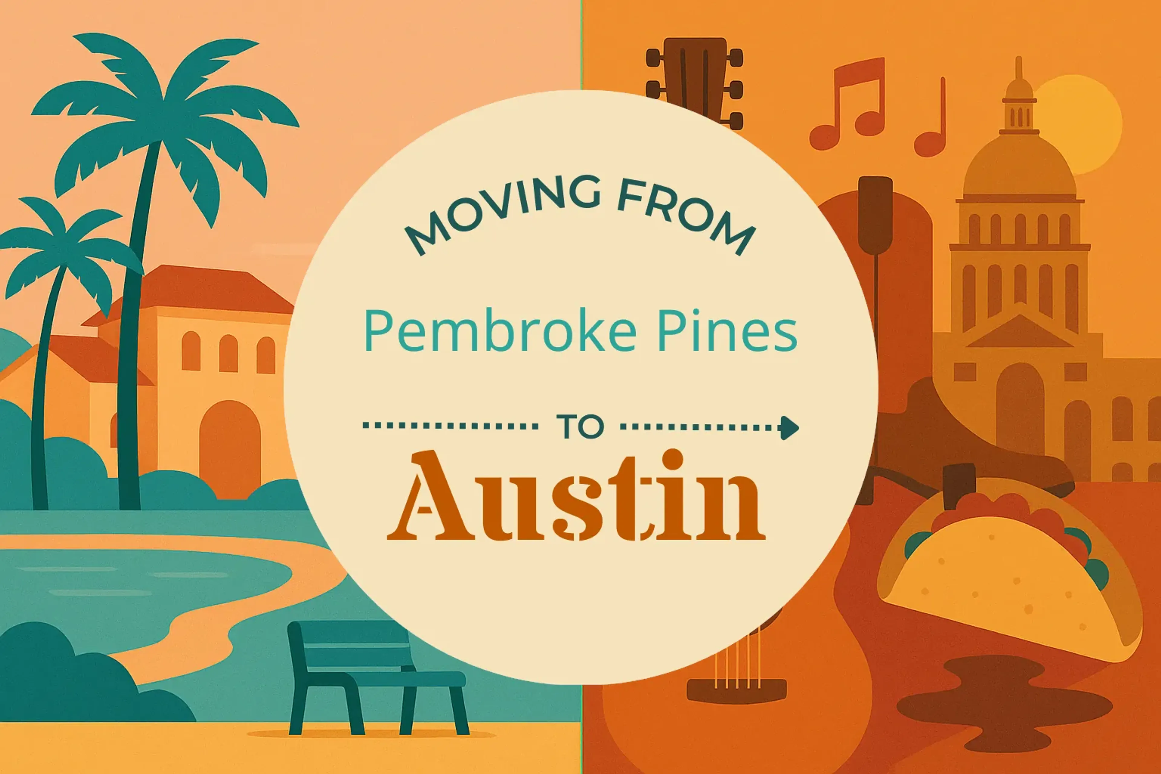 Side-by-side comparison of Pembroke Pines to Austin moving companies