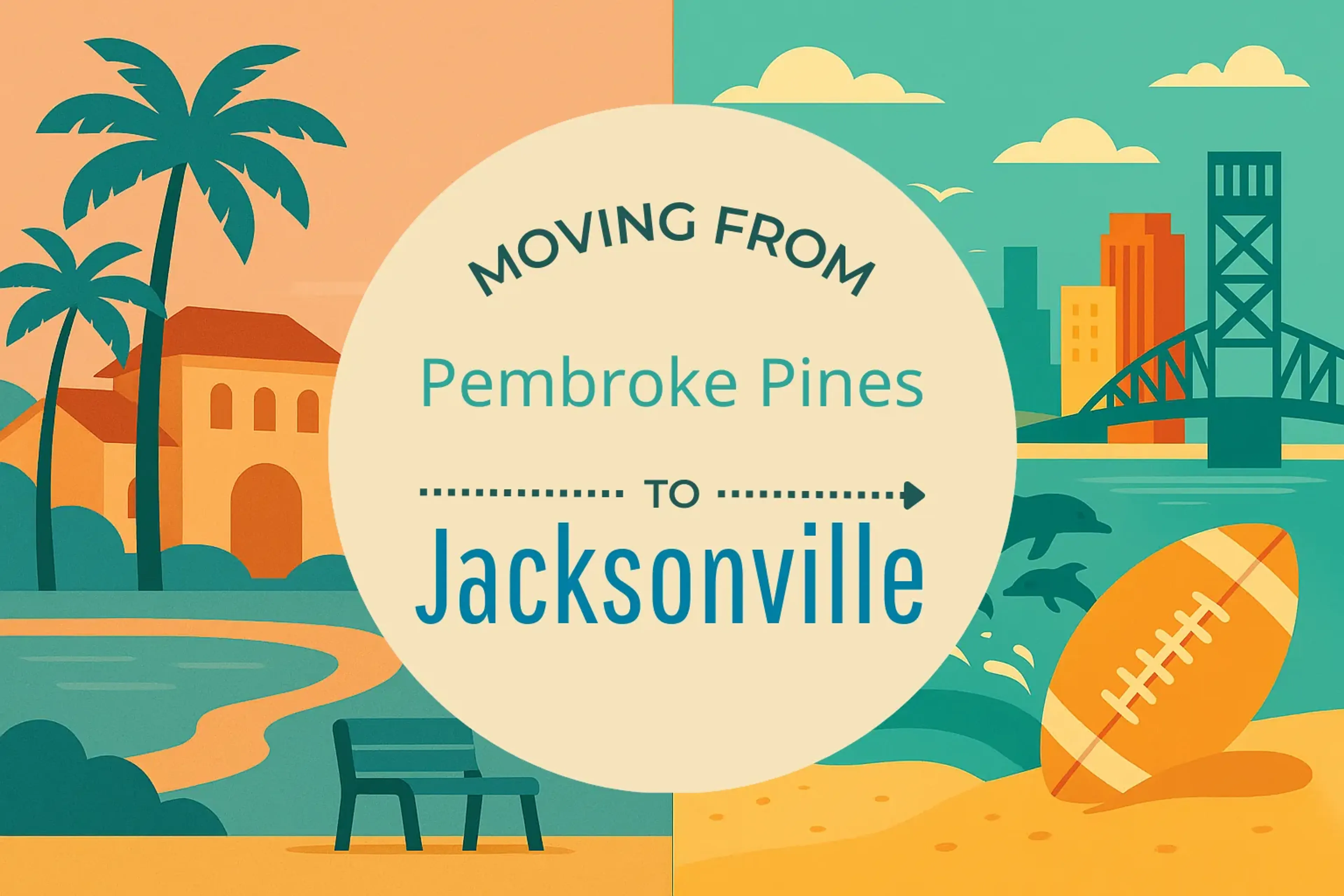 Side-by-side comparison of Pembroke Pines to Jacksonville moving companies
