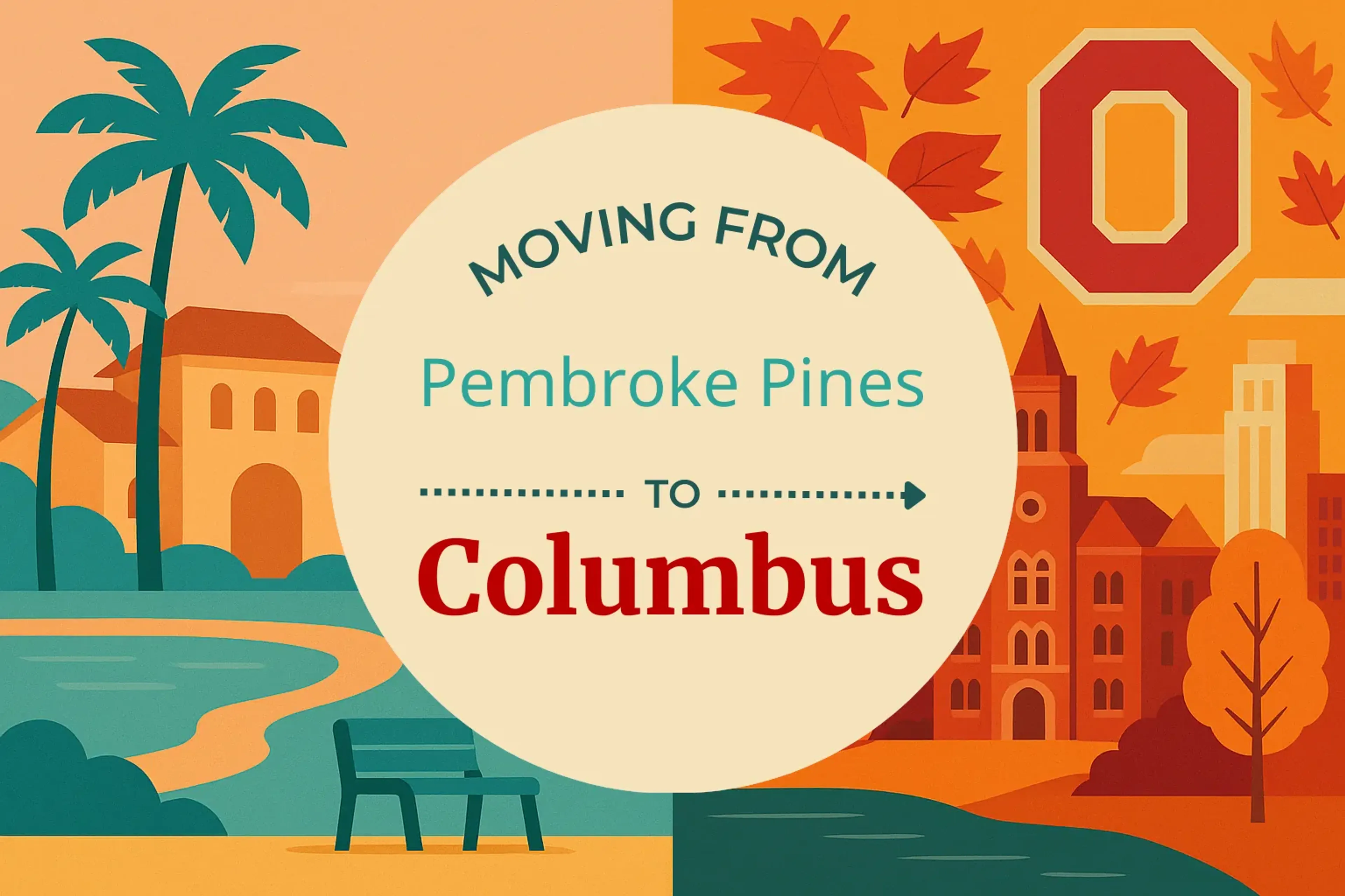 Side-by-side comparison of Pembroke Pines to Columbus moving companies