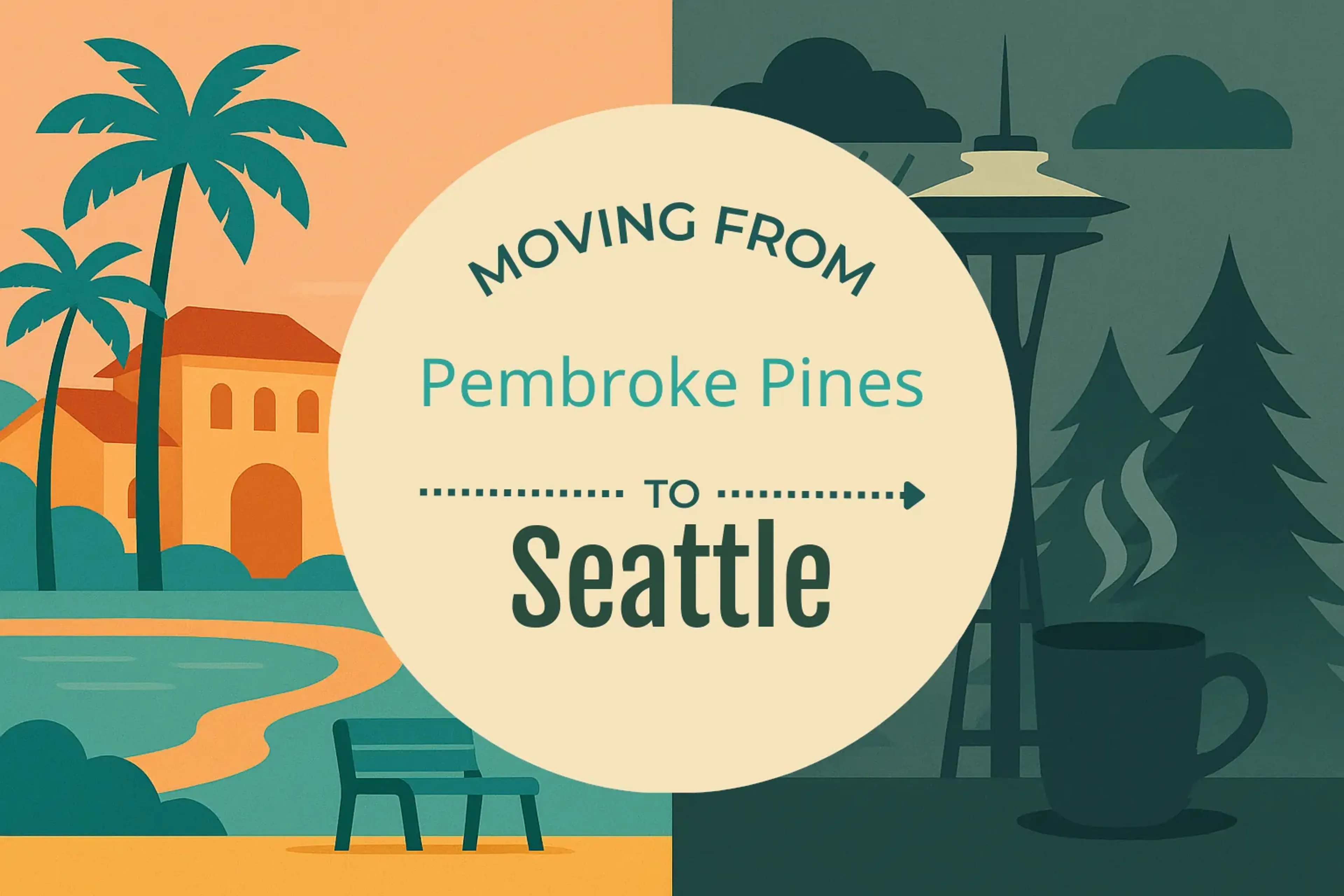 Side-by-side comparison of Pembroke Pines to Seattle moving companies