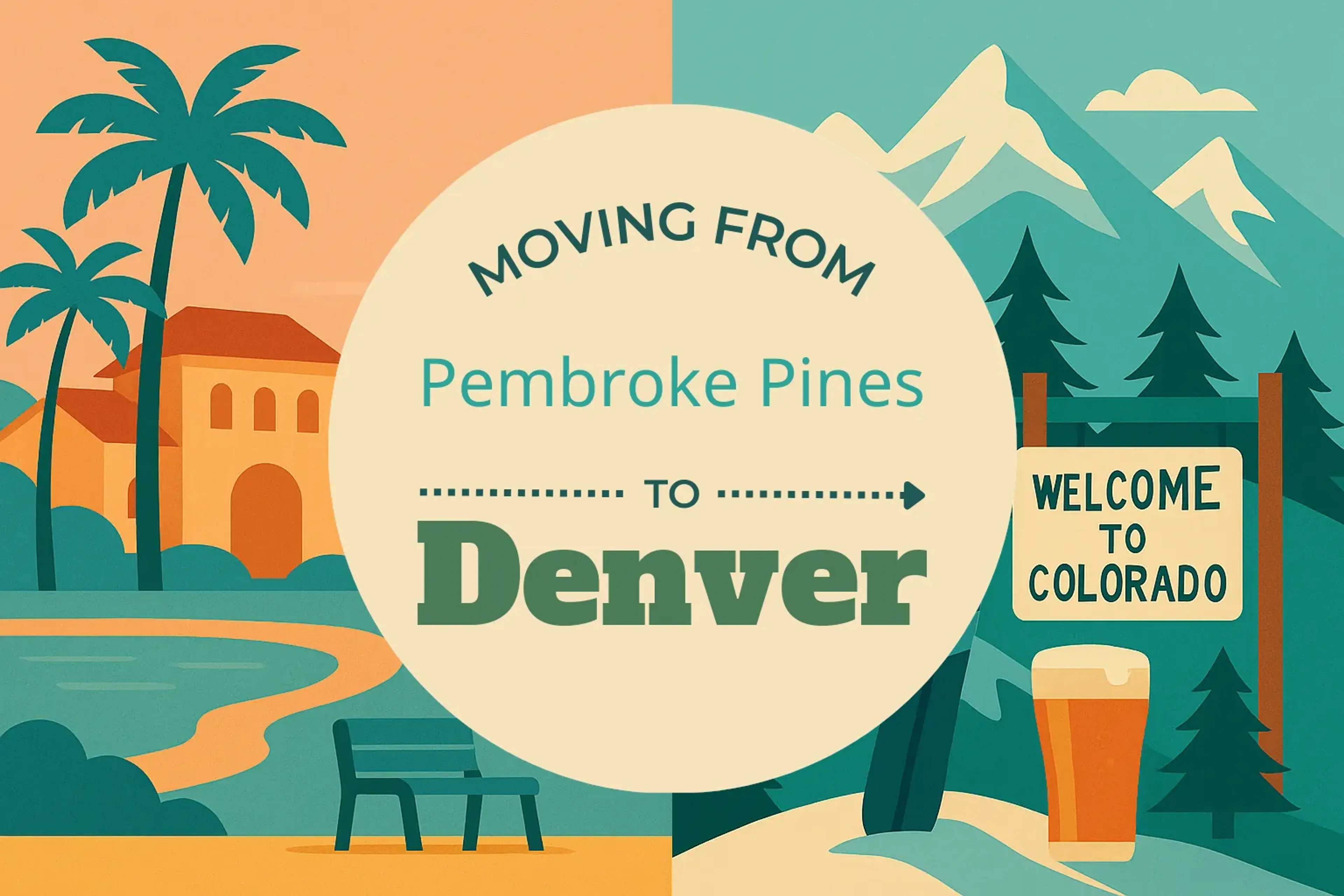 Side-by-side comparison of Pembroke Pines to Denver moving companies