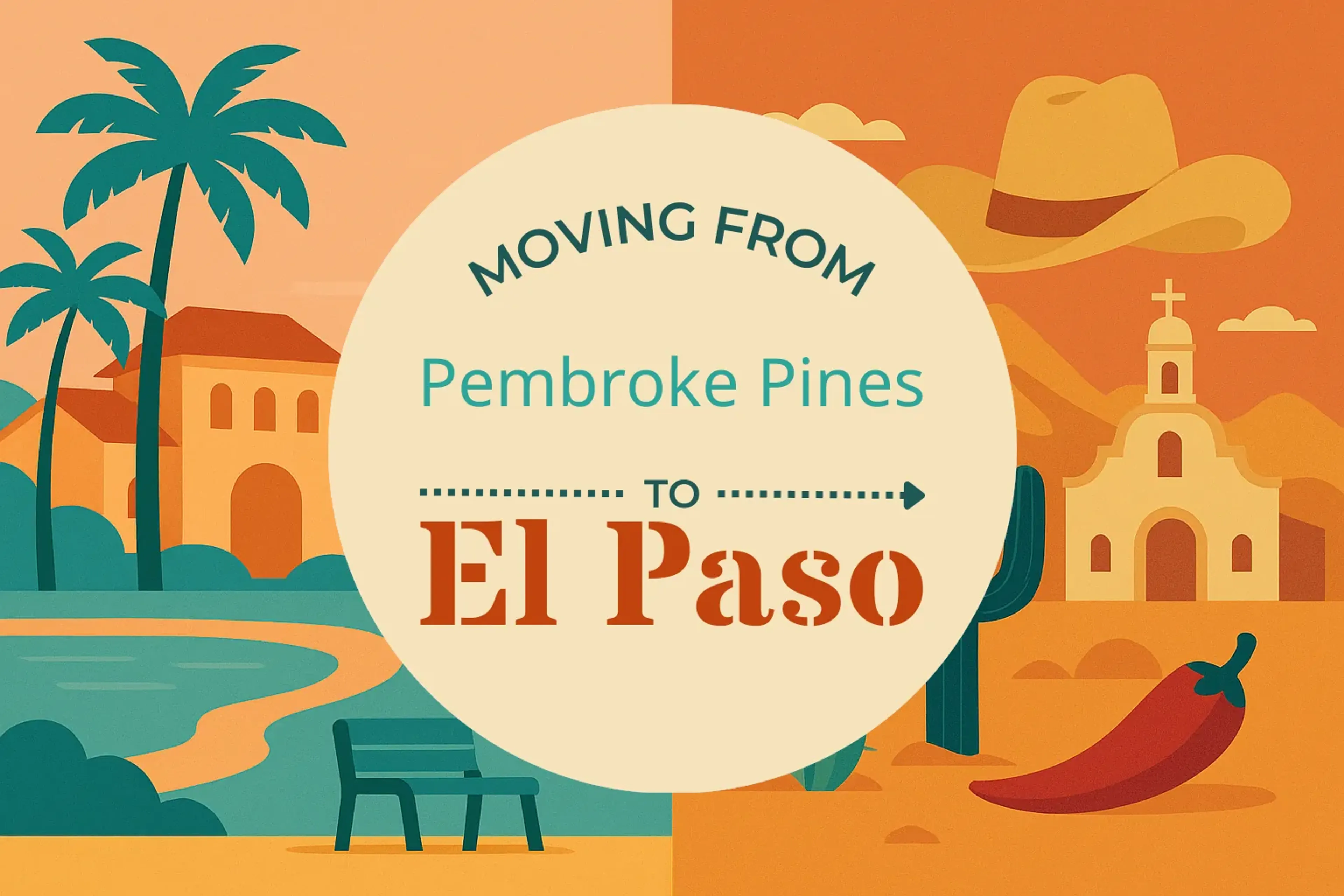 Side-by-side comparison of Pembroke Pines to El Paso moving companies