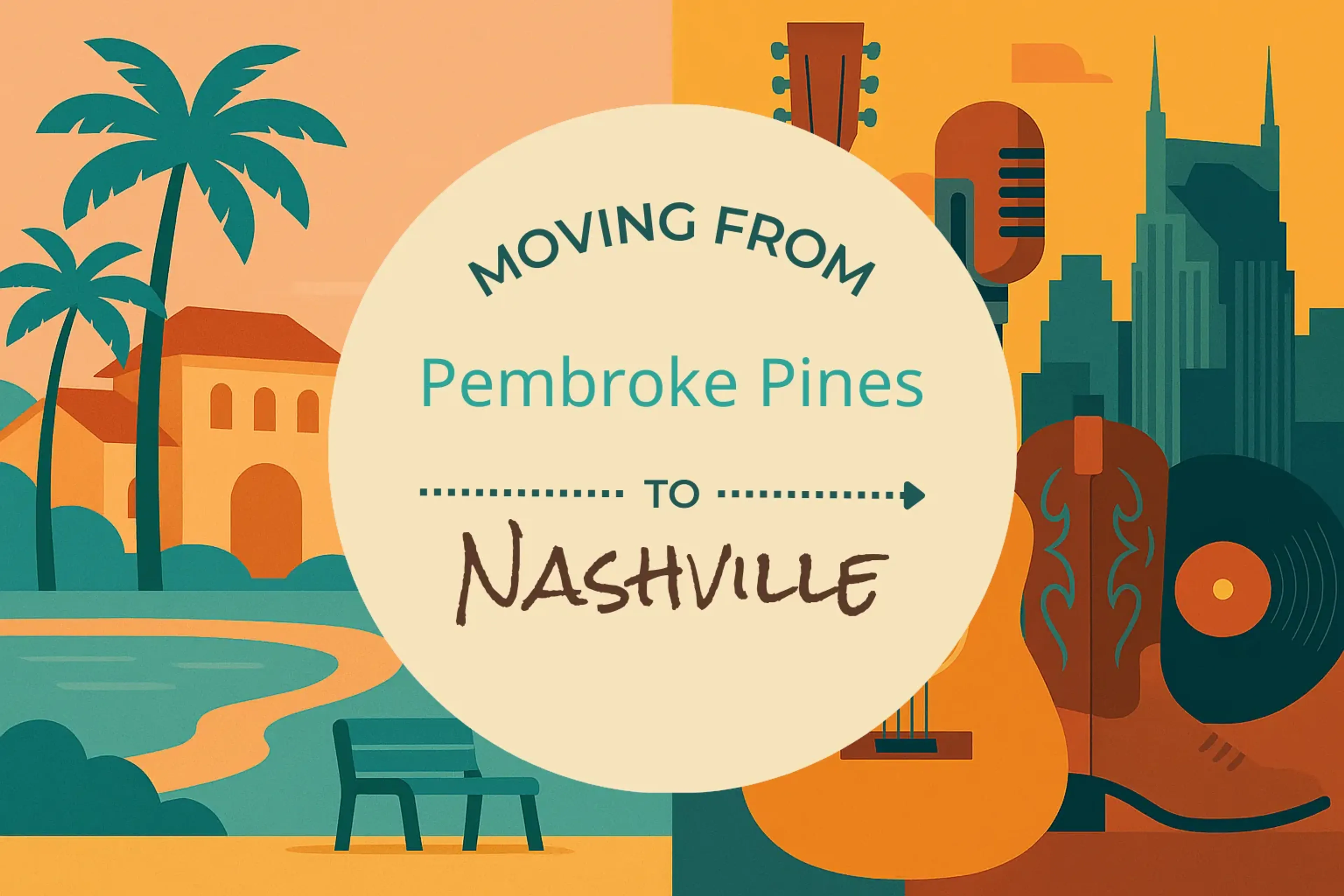 Side-by-side comparison of Pembroke Pines to Nashville moving companies