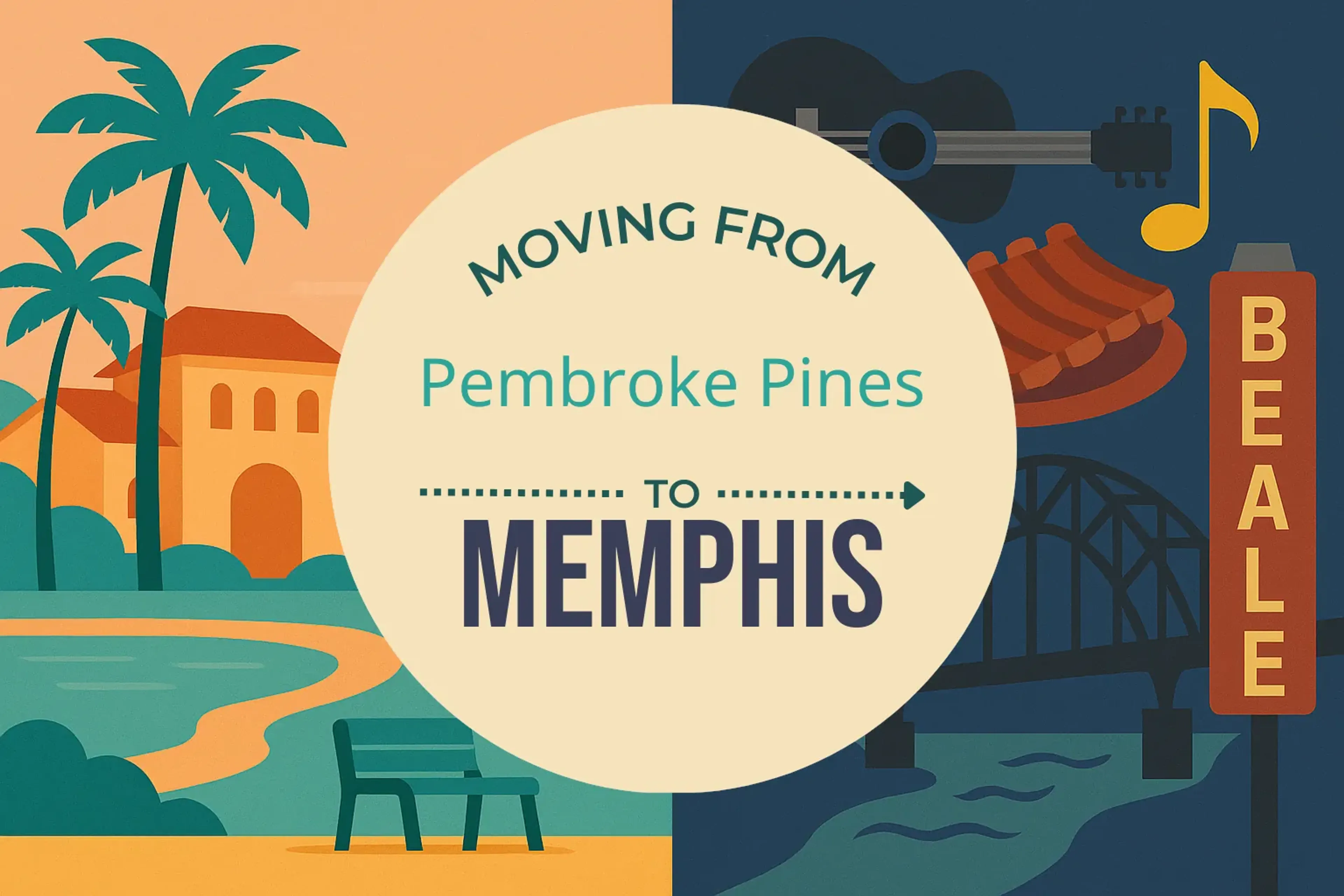 Side-by-side comparison of Pembroke Pines to Memphis moving companies