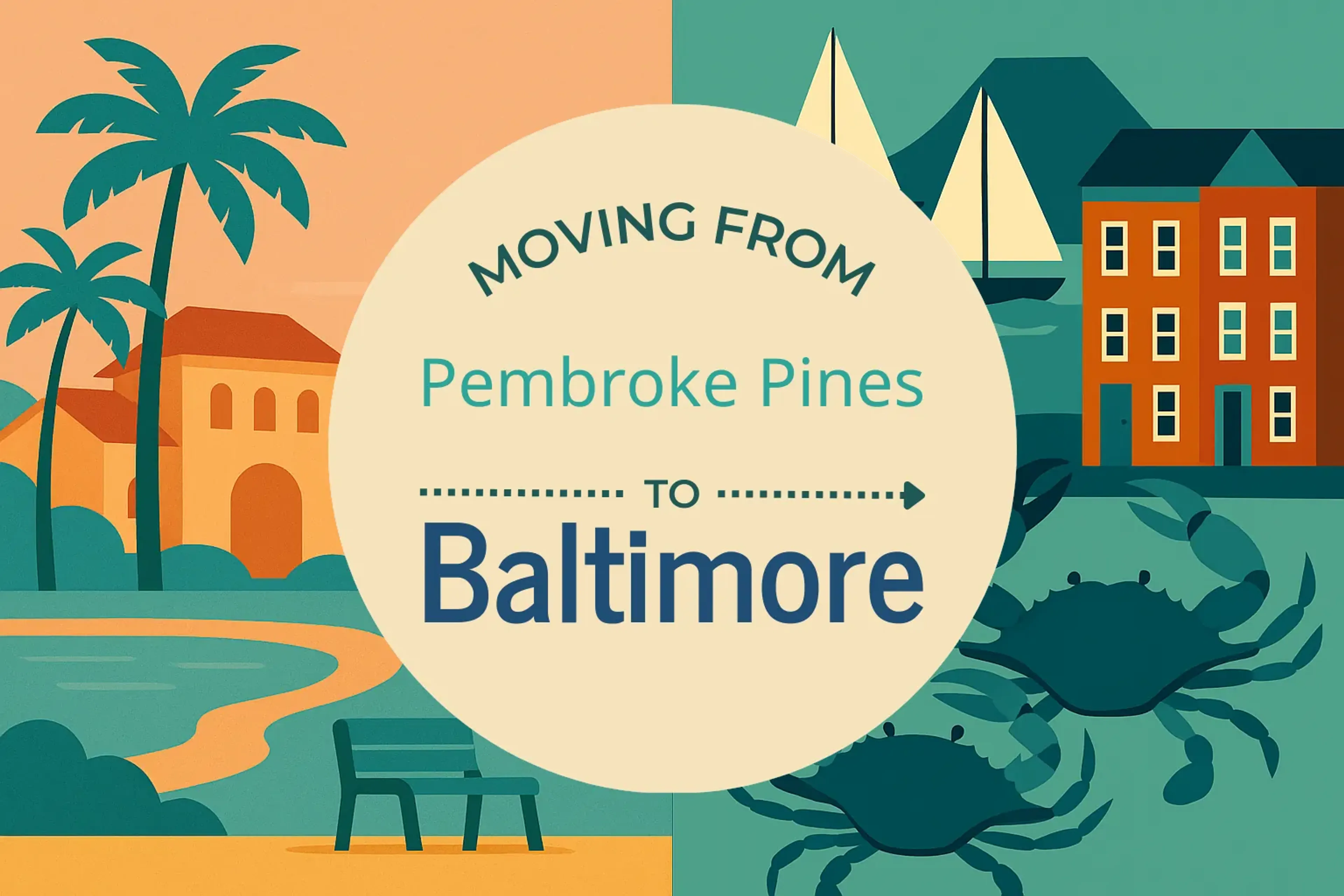 Side-by-side comparison of Pembroke Pines to Baltimore moving companies