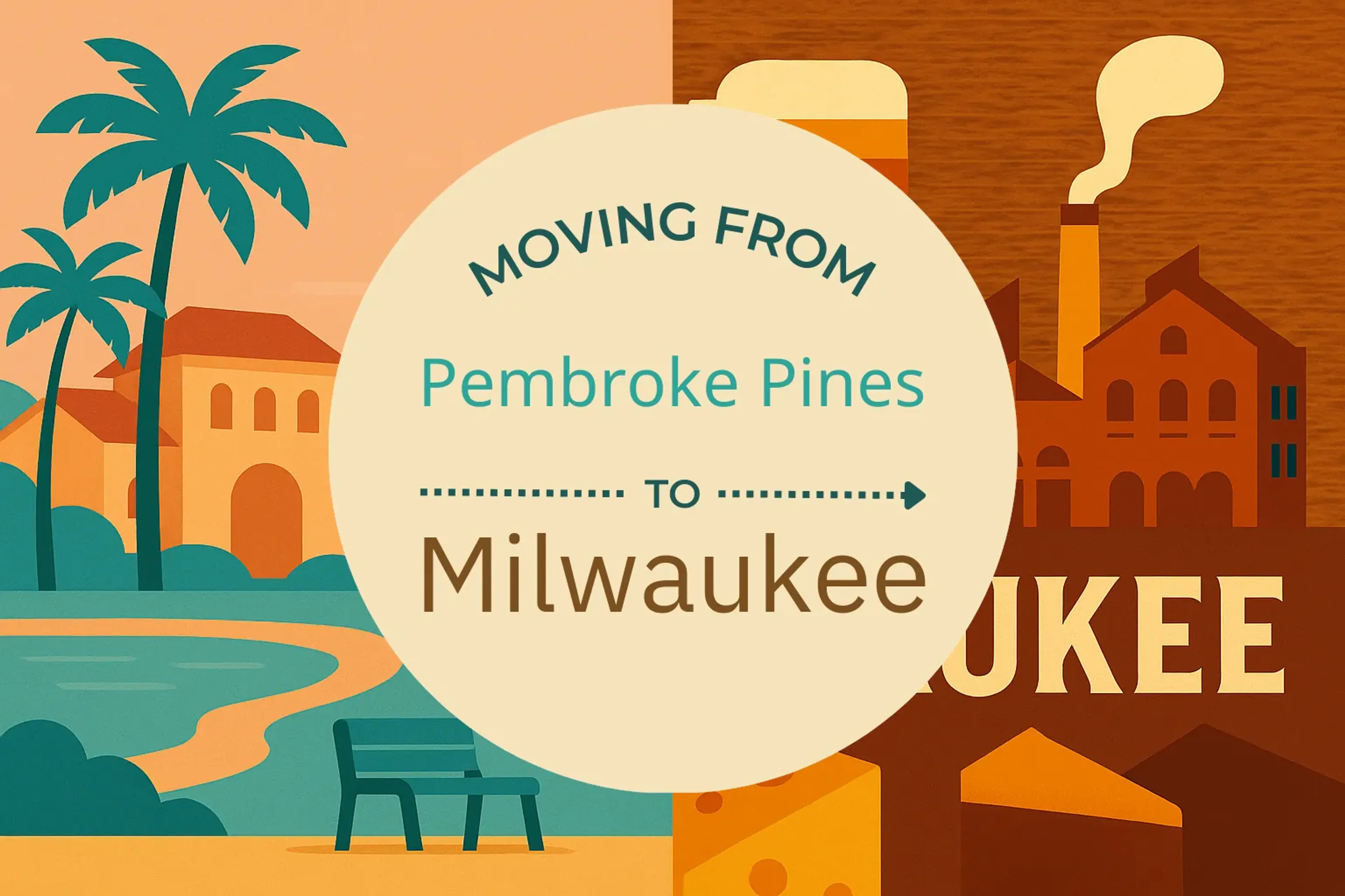 Side-by-side comparison of Pembroke Pines to Milwaukee moving companies