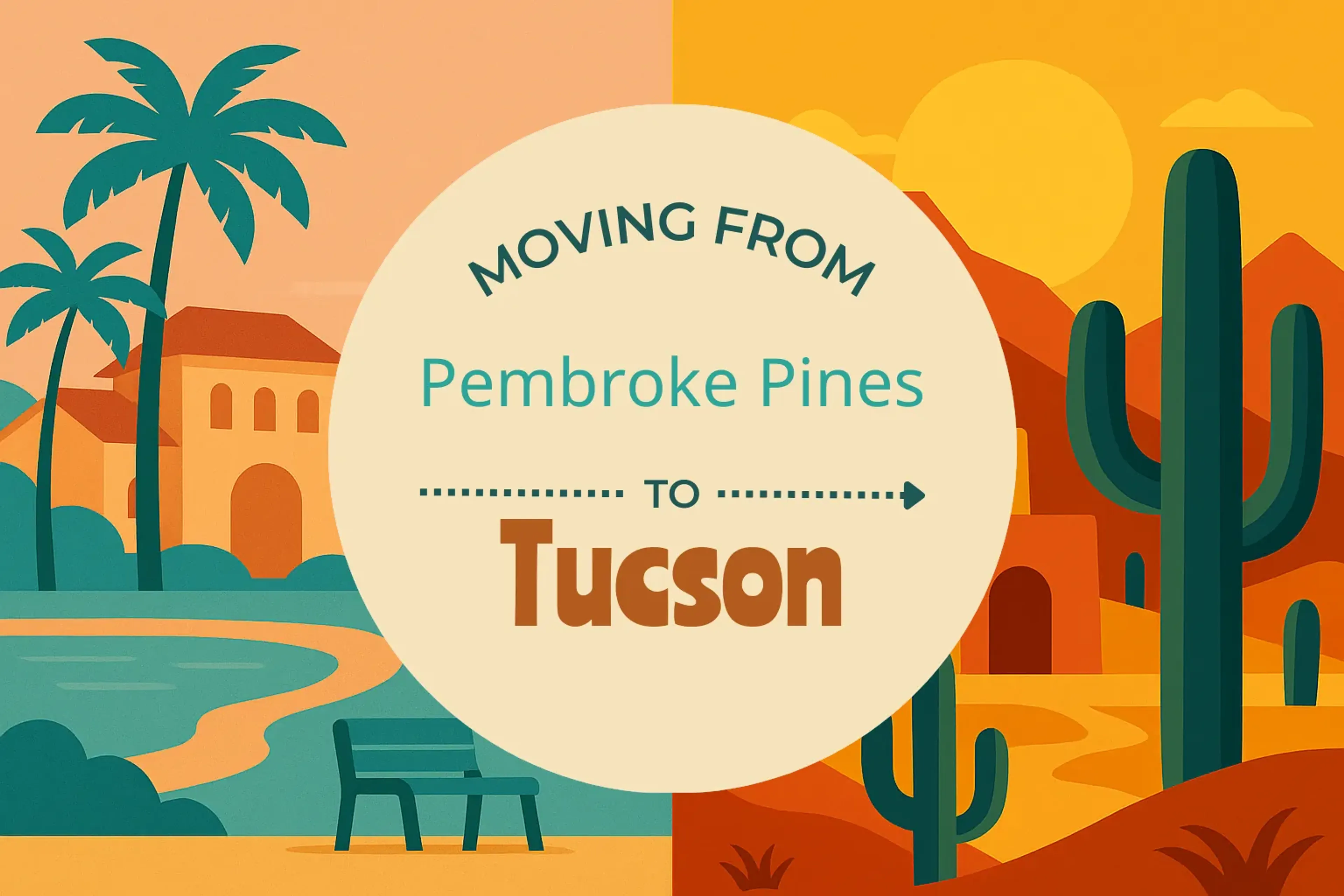 Side-by-side comparison of Pembroke Pines to Tucson moving companies