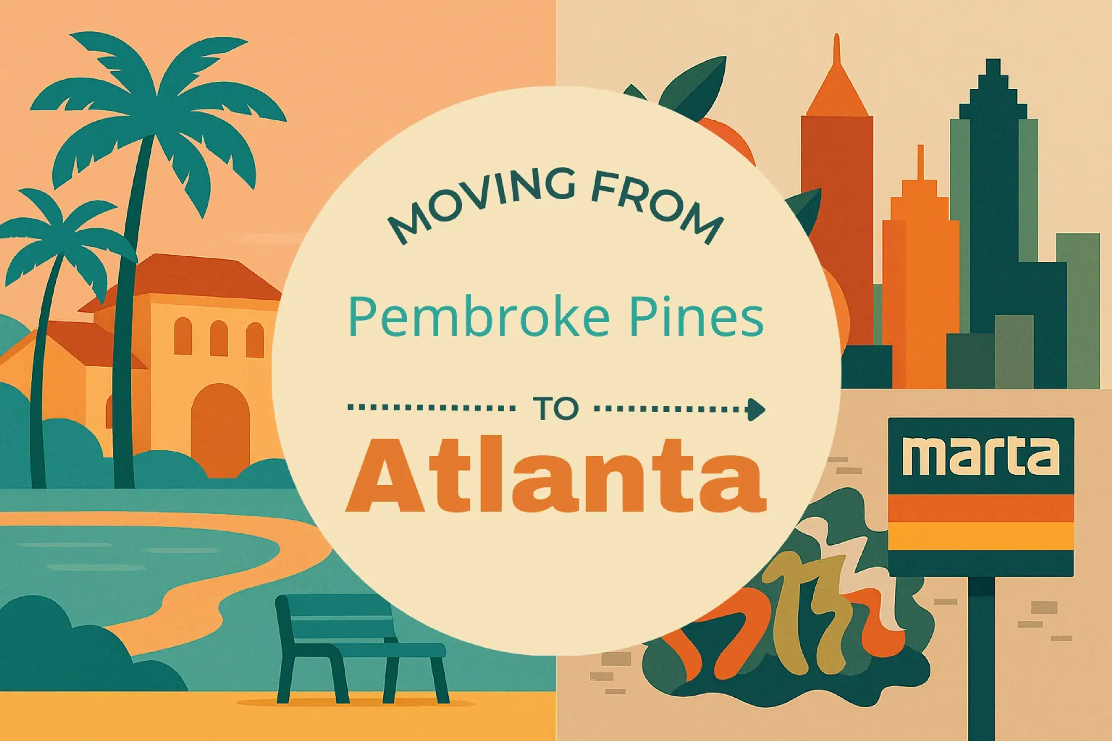 Side-by-side comparison of Pembroke Pines to Atlanta moving companies