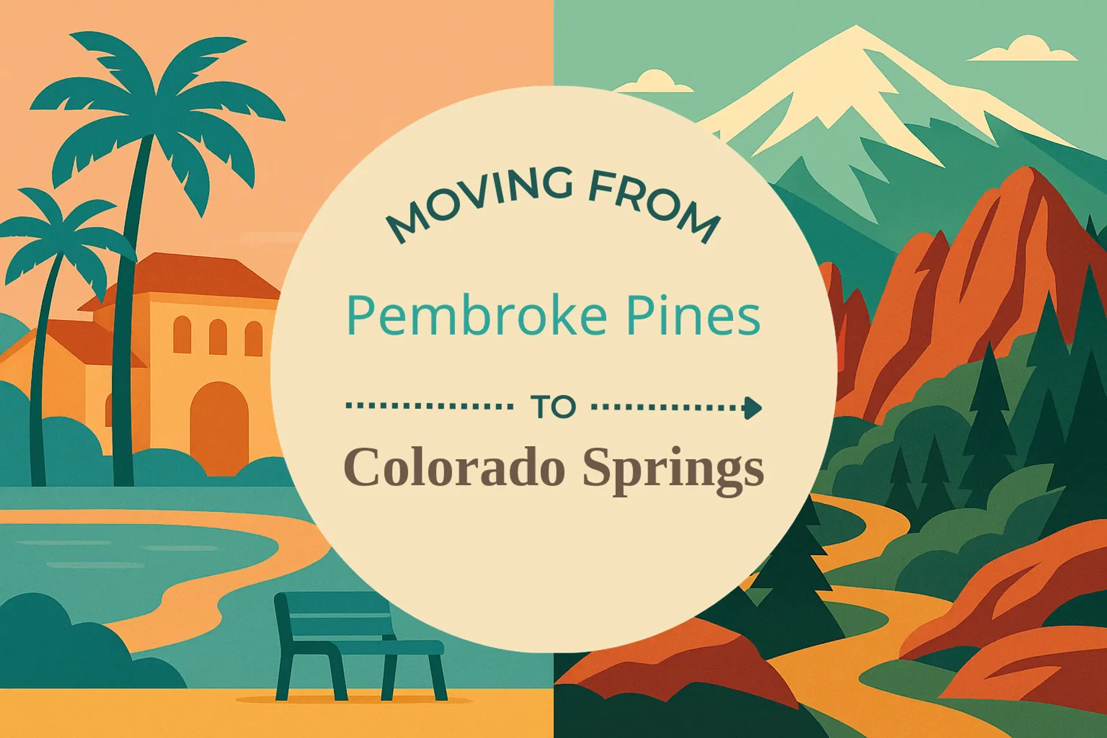 Side-by-side comparison of Pembroke Pines to Colorado Springs moving companies