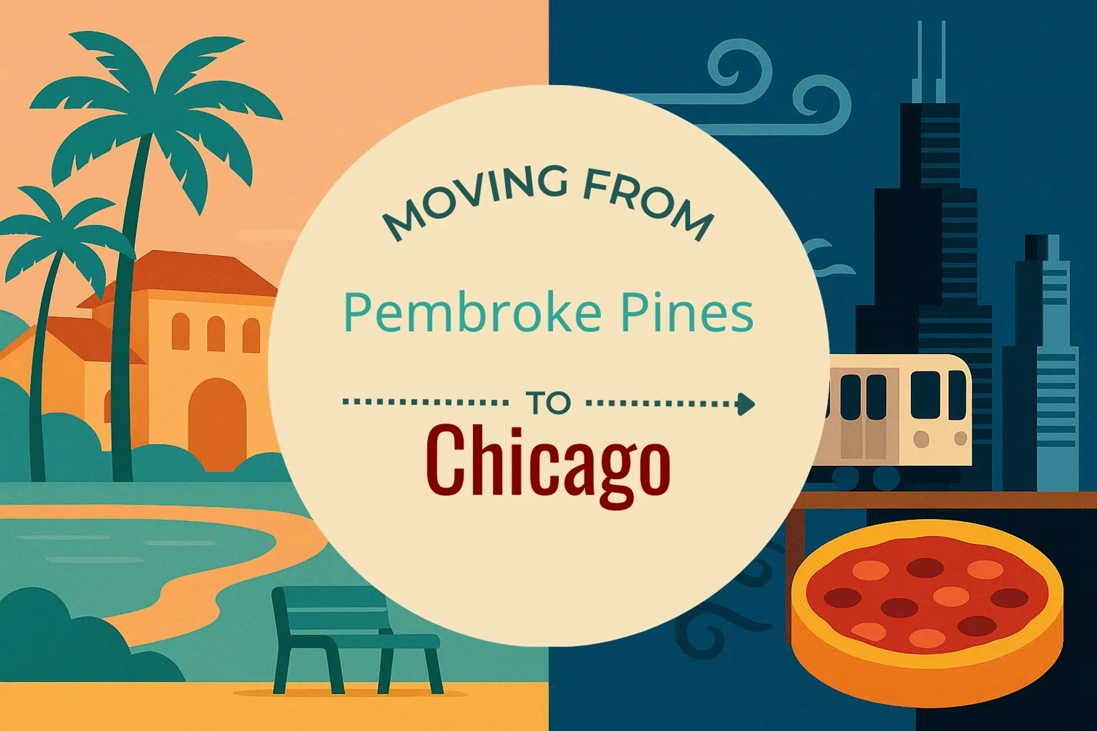 Side-by-side comparison of Pembroke Pines to Chicago moving companies