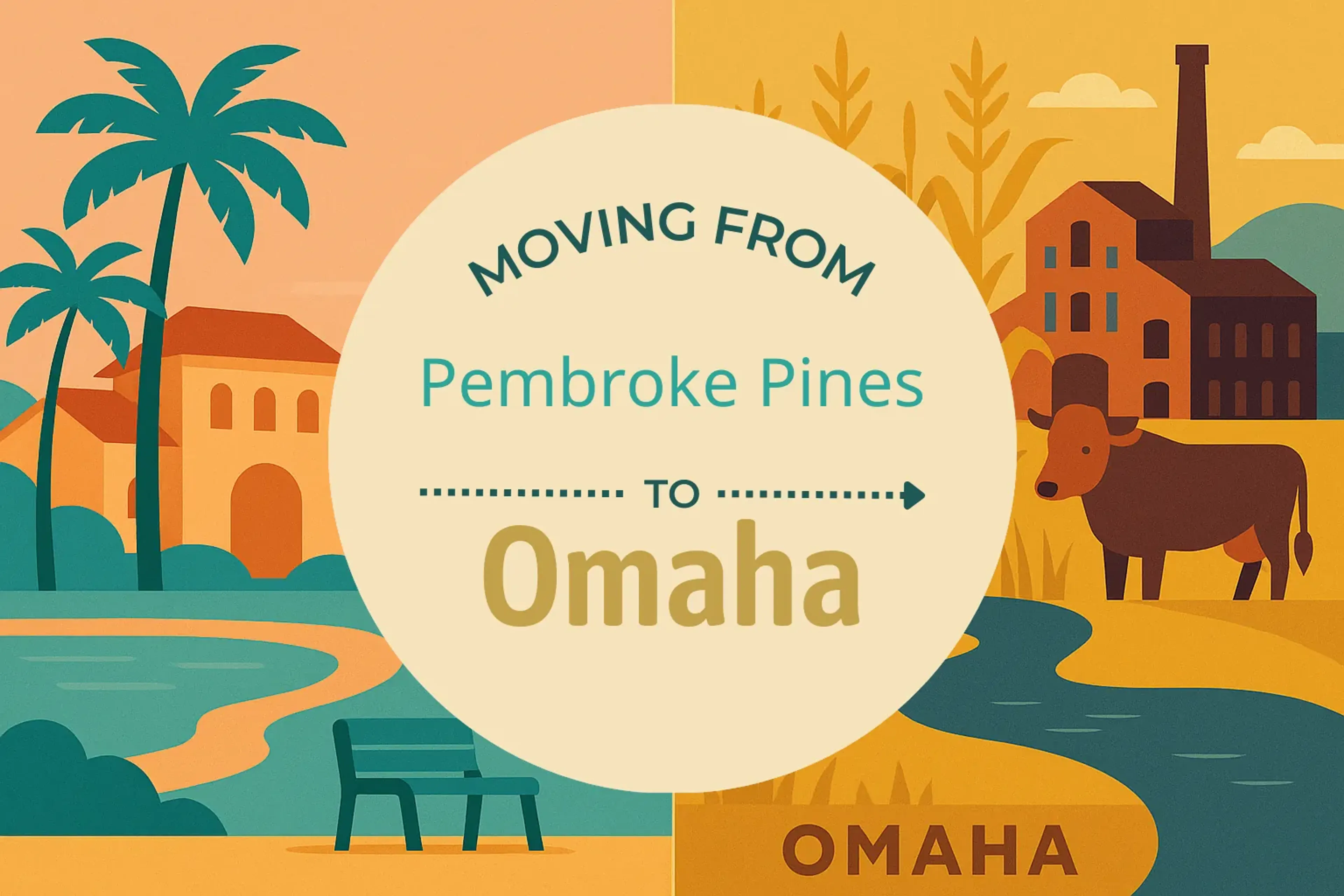Side-by-side comparison of Pembroke Pines to Omaha moving companies