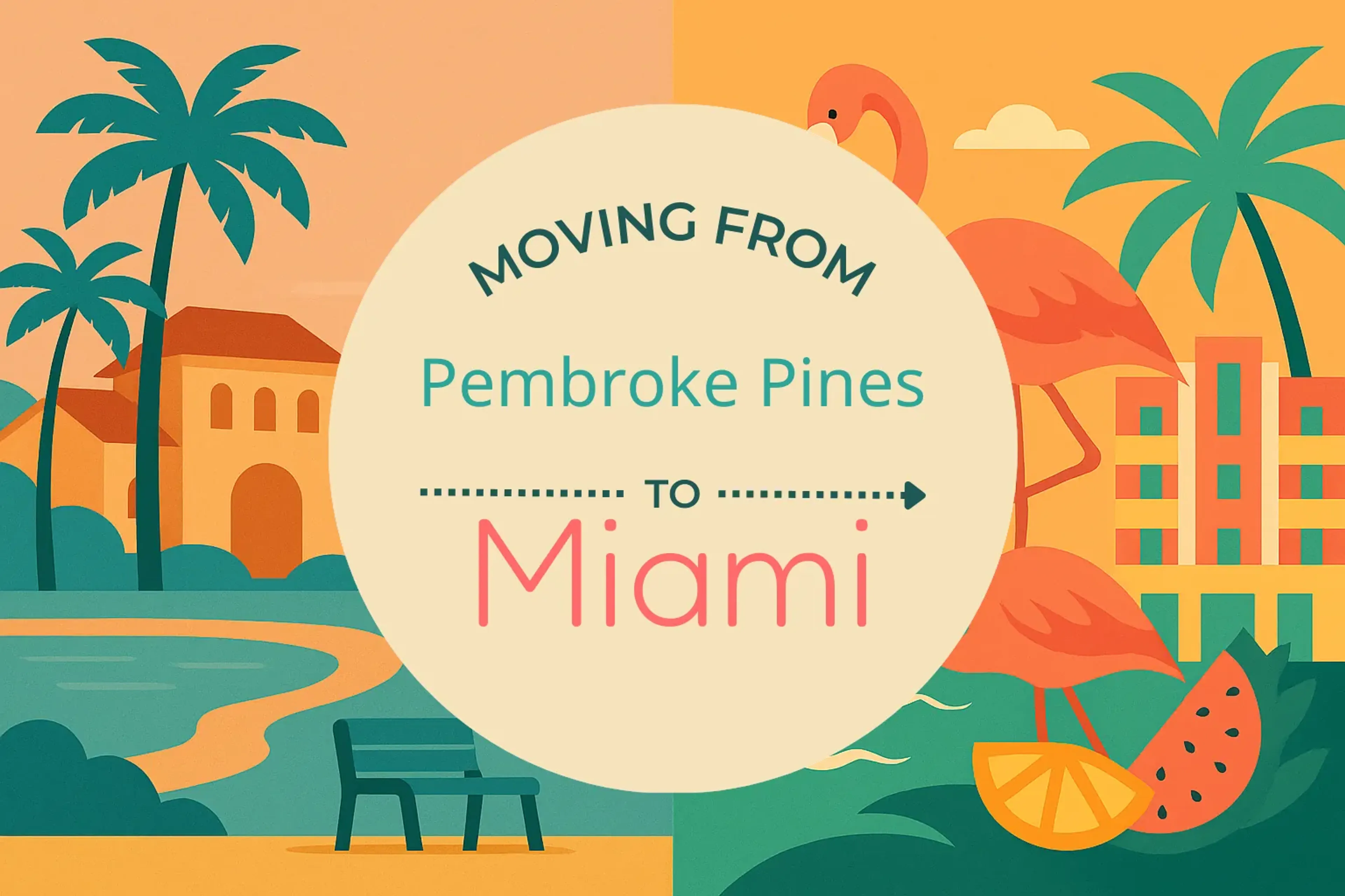 Side-by-side comparison of Pembroke Pines to Miami moving companies
