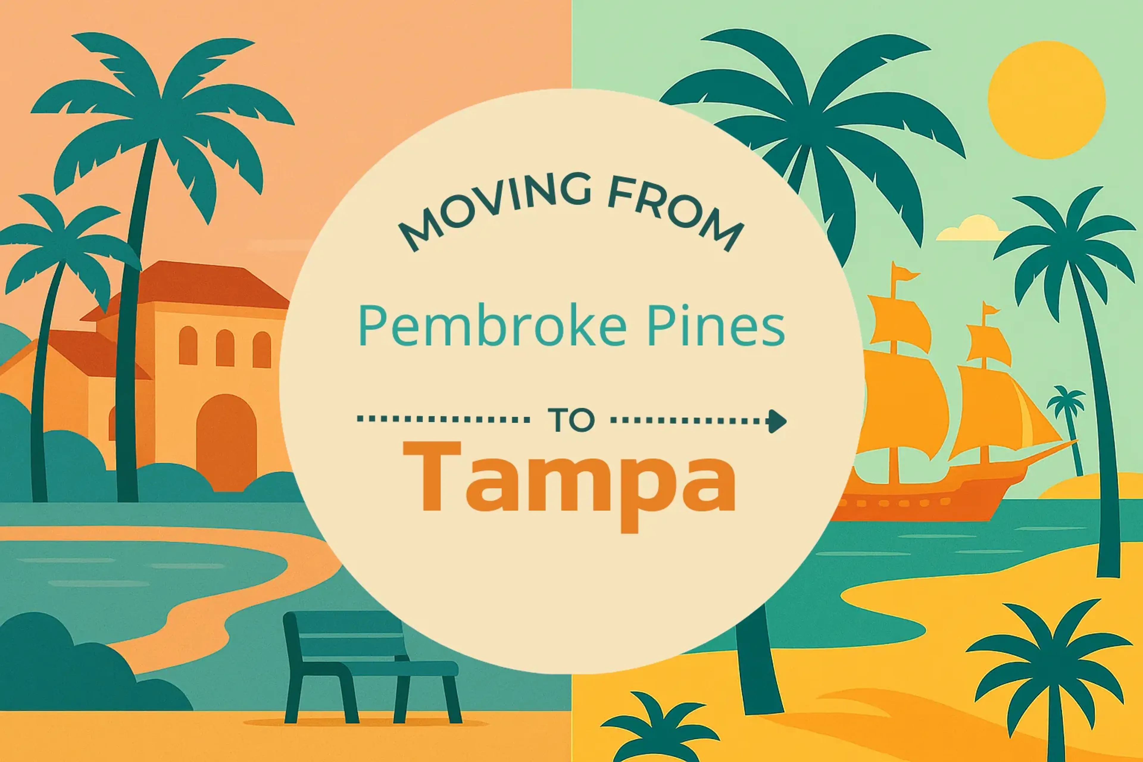 Side-by-side comparison of Pembroke Pines to Tampa moving companies