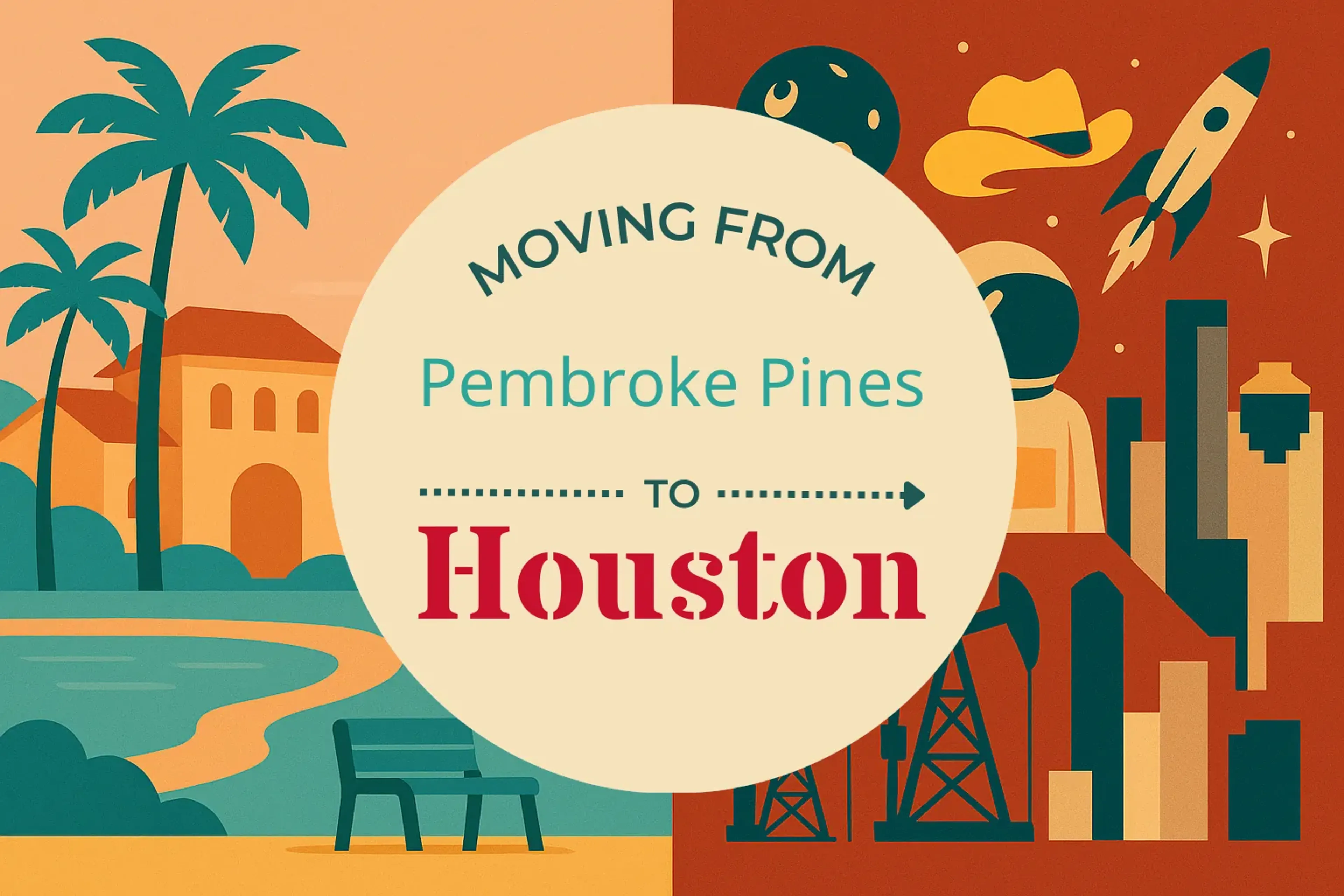 Side-by-side comparison of Pembroke Pines to Houston moving companies