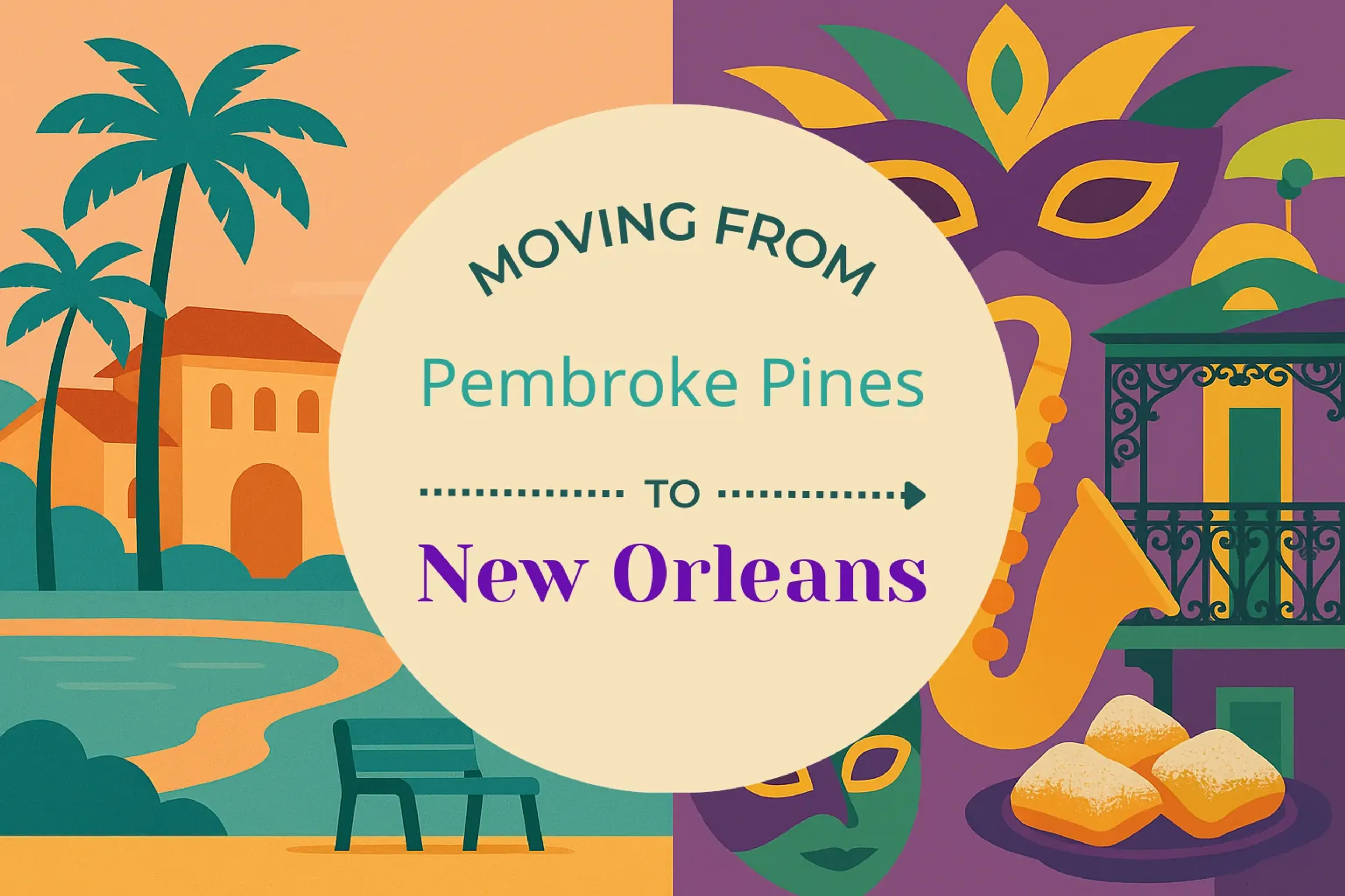 Side-by-side comparison of Pembroke Pines to New Orleans moving companies