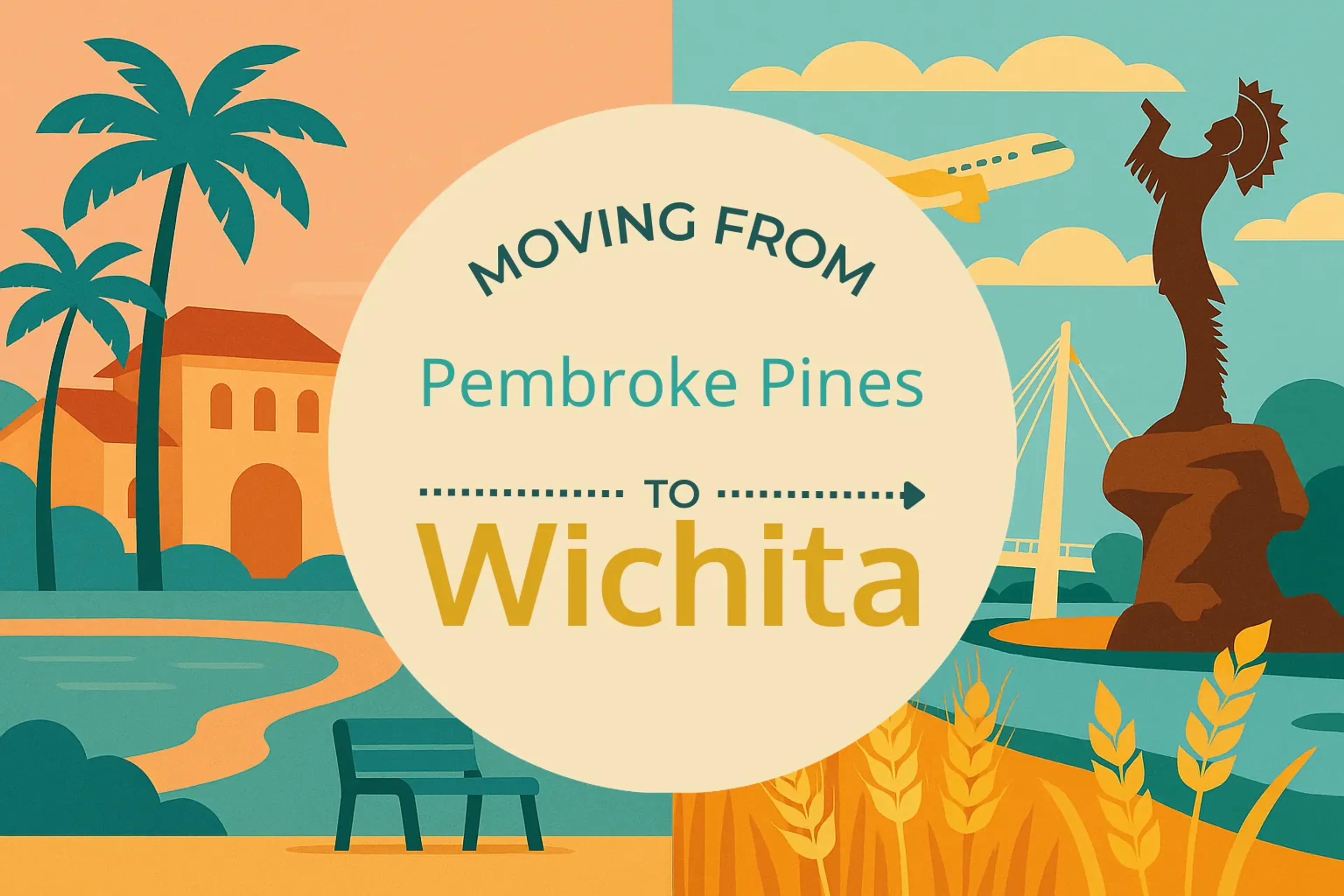 Side-by-side comparison of Pembroke Pines to Wichita moving companies
