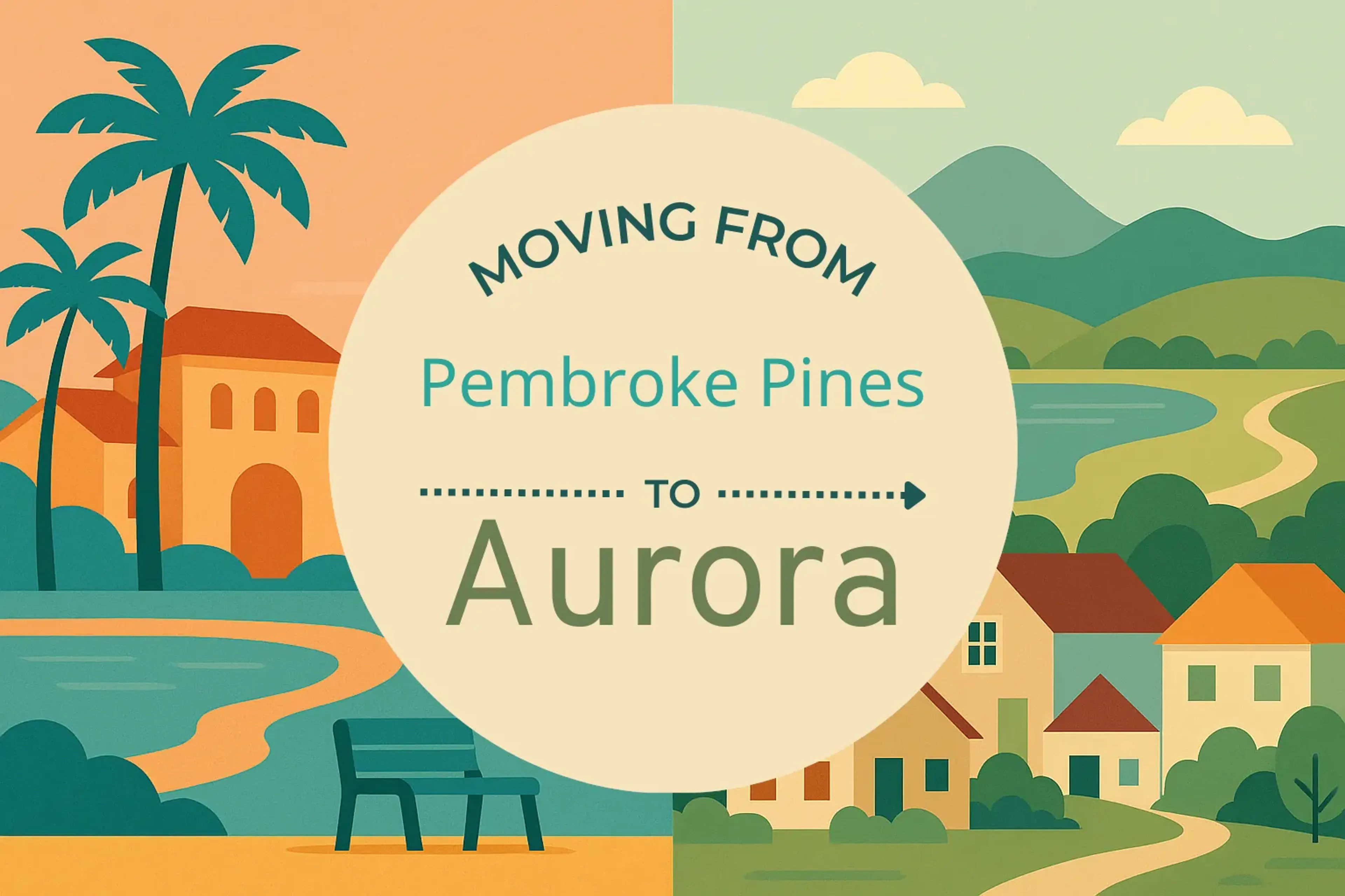 Side-by-side comparison of Pembroke Pines to Aurora moving companies