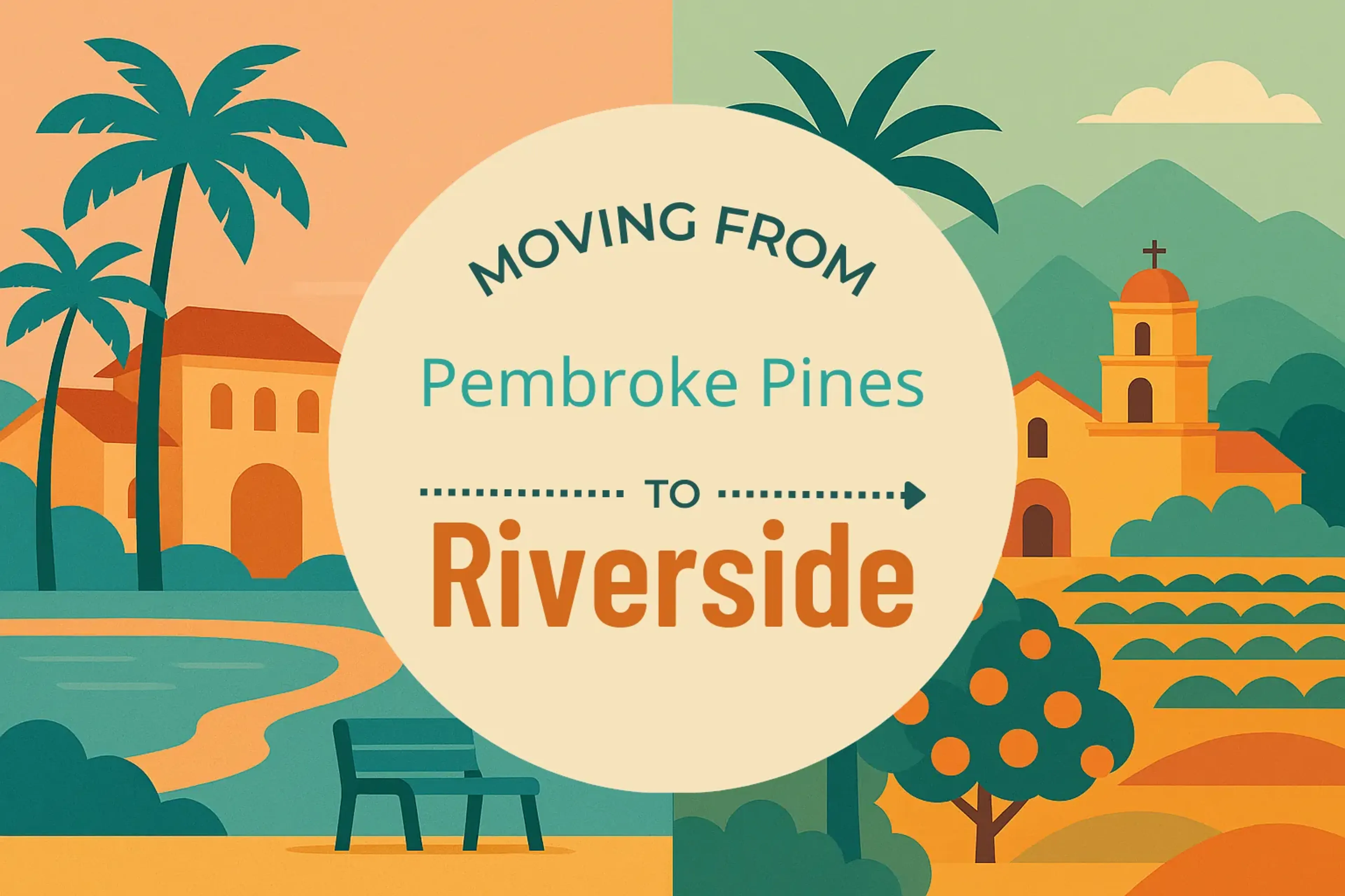 Side-by-side comparison of Pembroke Pines to Riverside moving companies