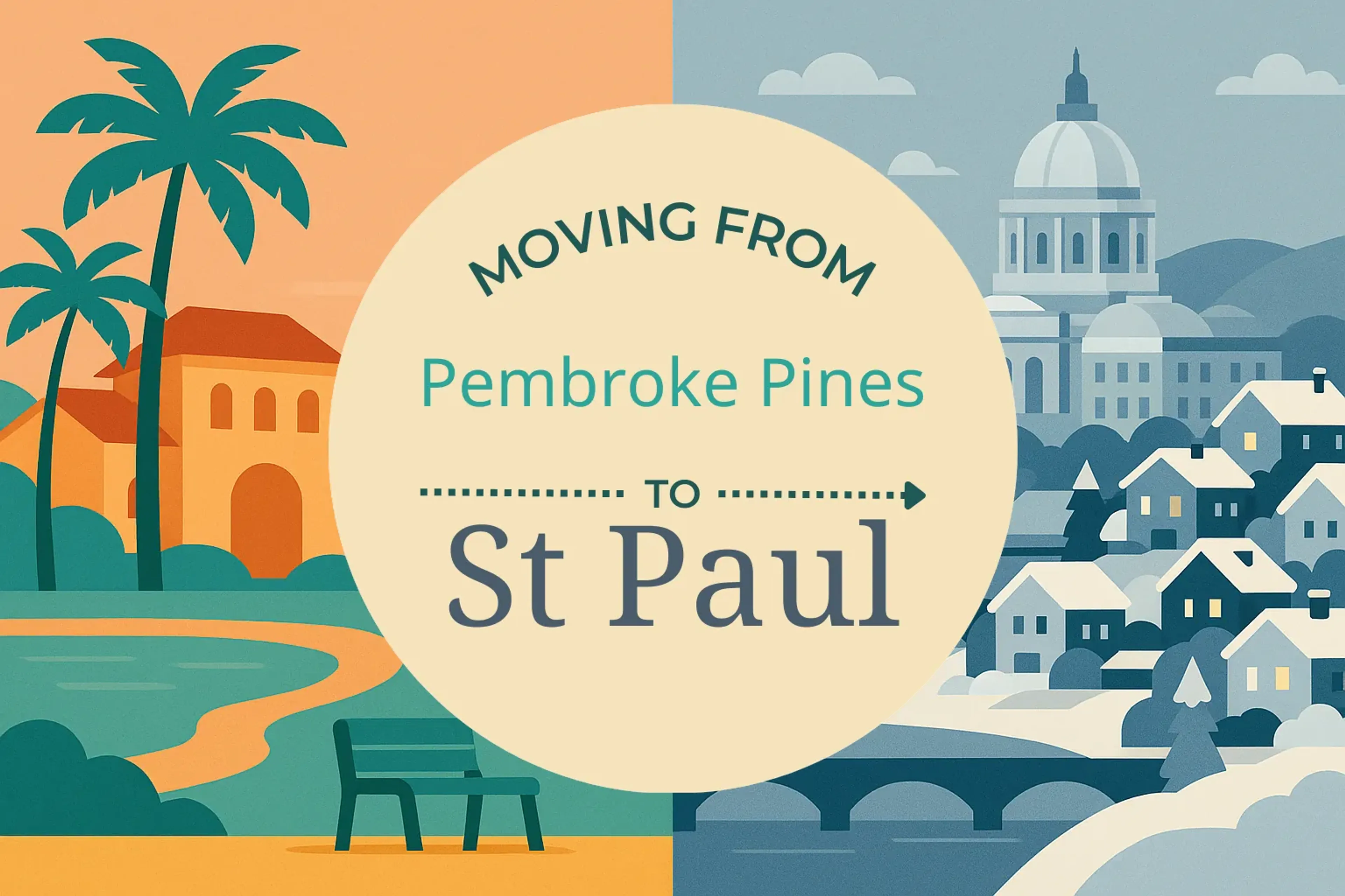 Side-by-side comparison of Pembroke Pines to St. Paul moving companies