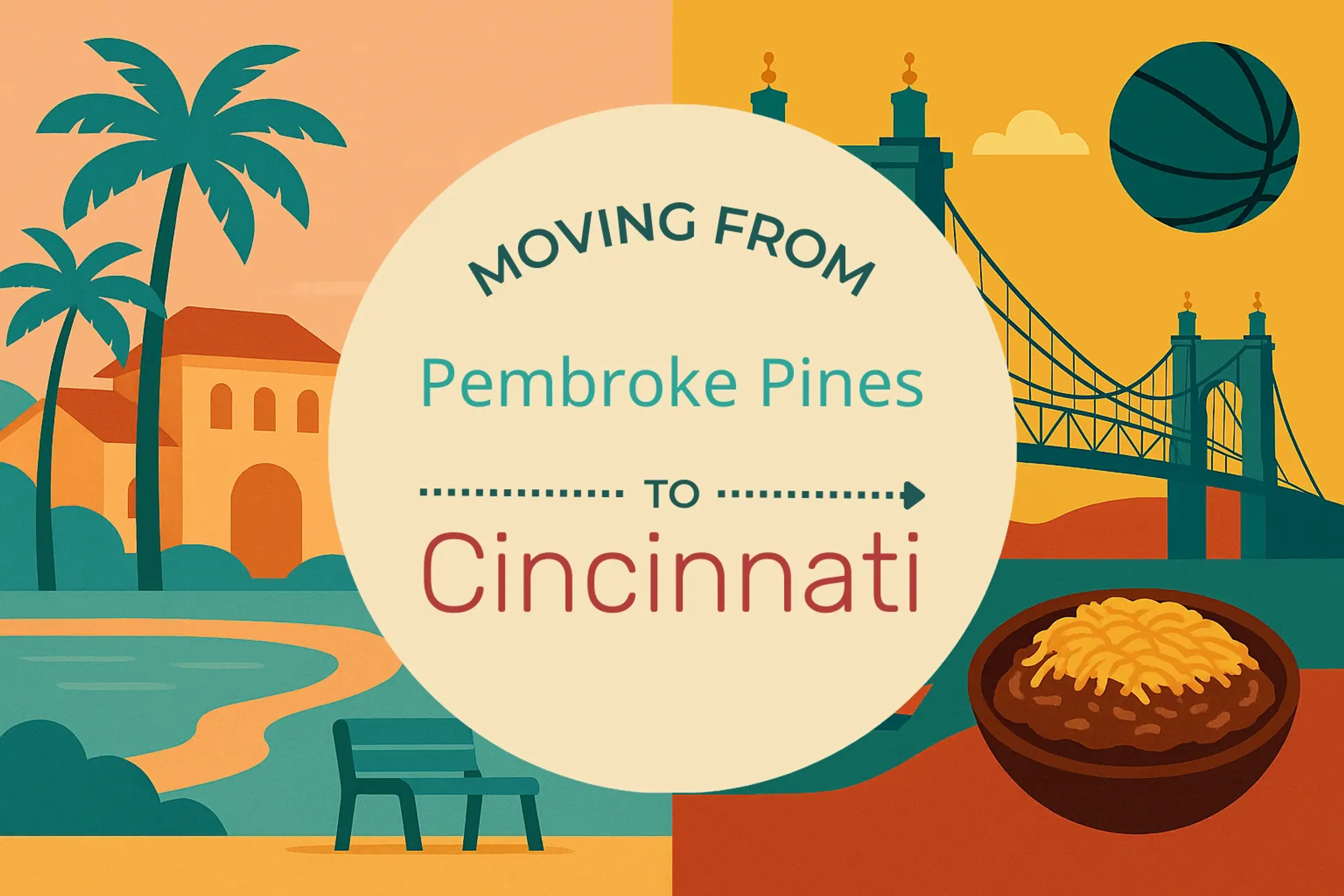 Side-by-side comparison of Pembroke Pines to Cincinnati moving companies