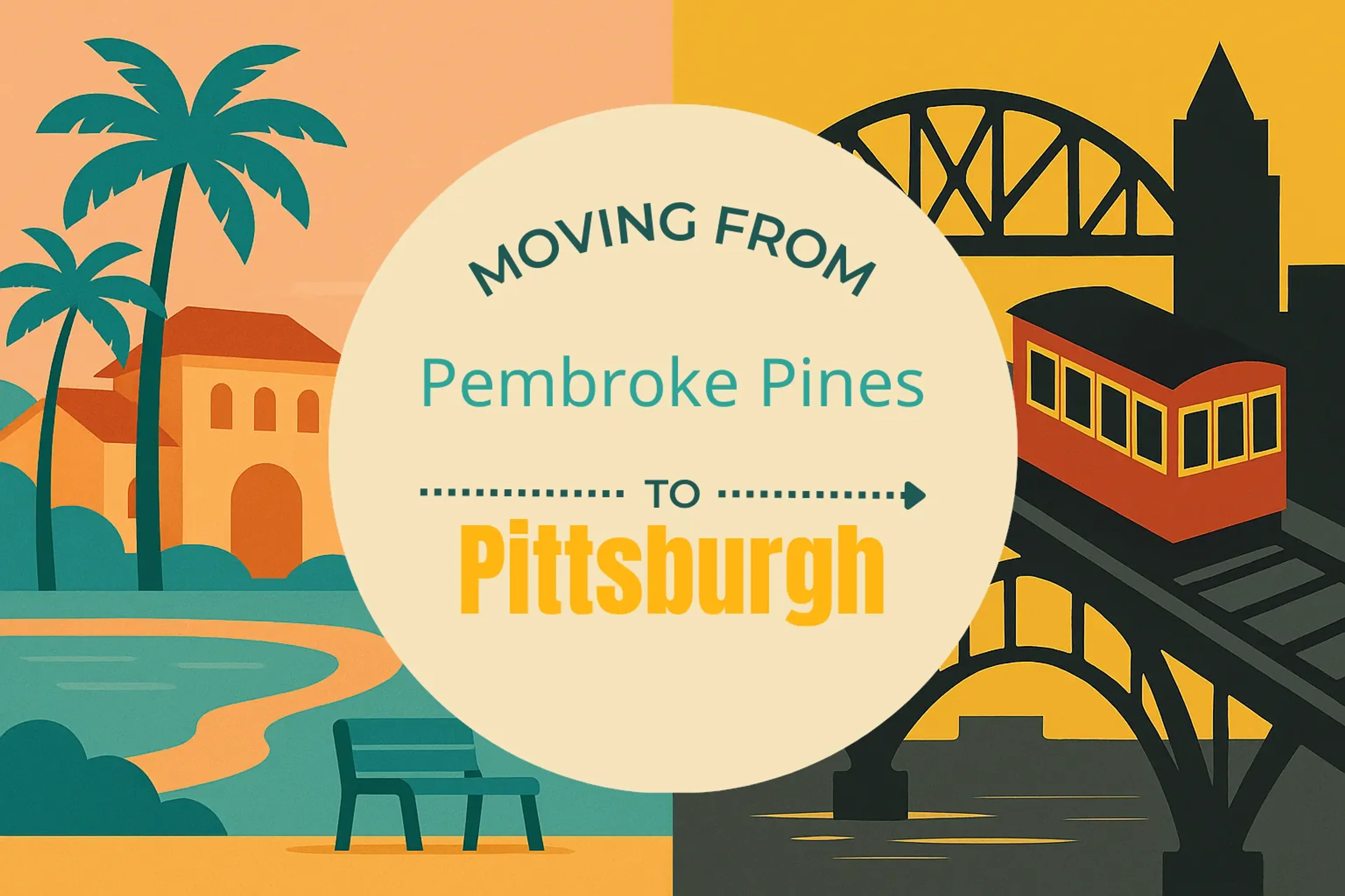 Side-by-side comparison of Pembroke Pines to Pittsburgh moving companies