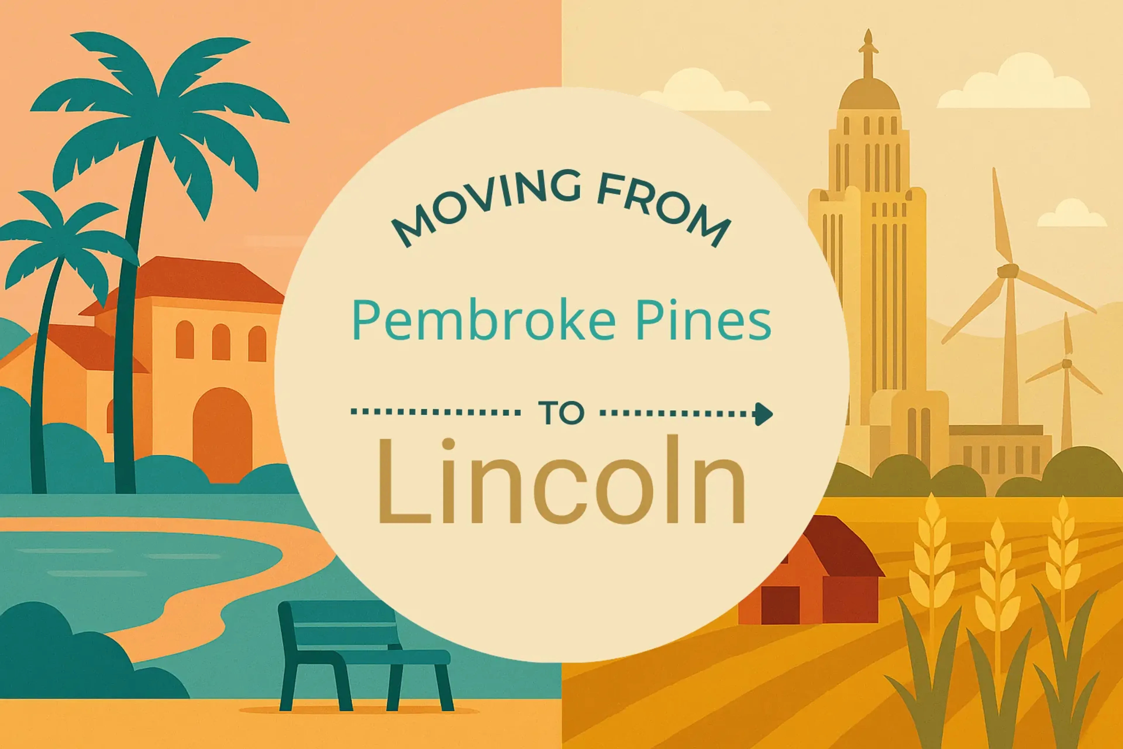 Side-by-side comparison of Pembroke Pines to Lincoln moving companies