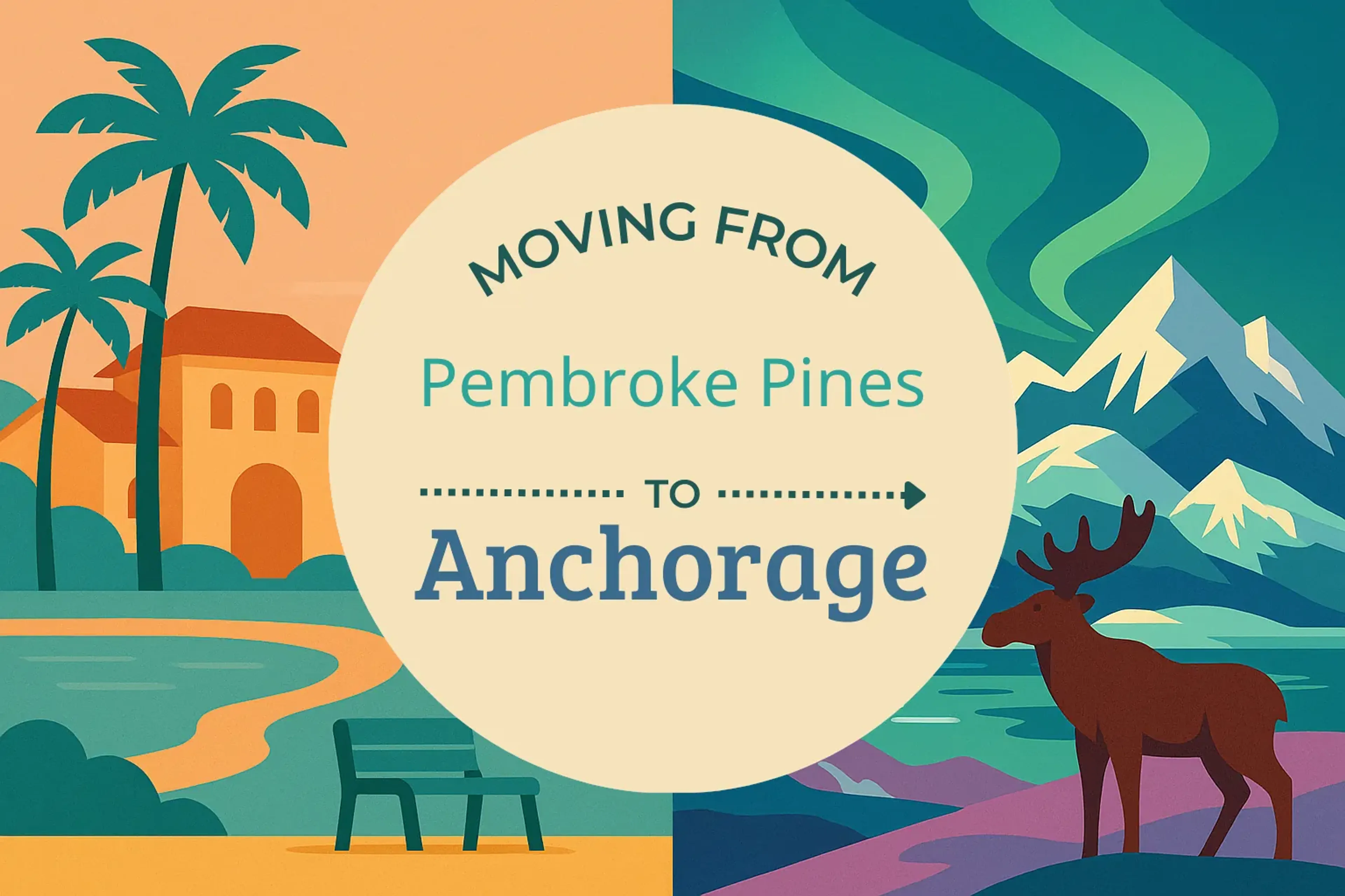 Side-by-side comparison of Pembroke Pines to Anchorage moving companies